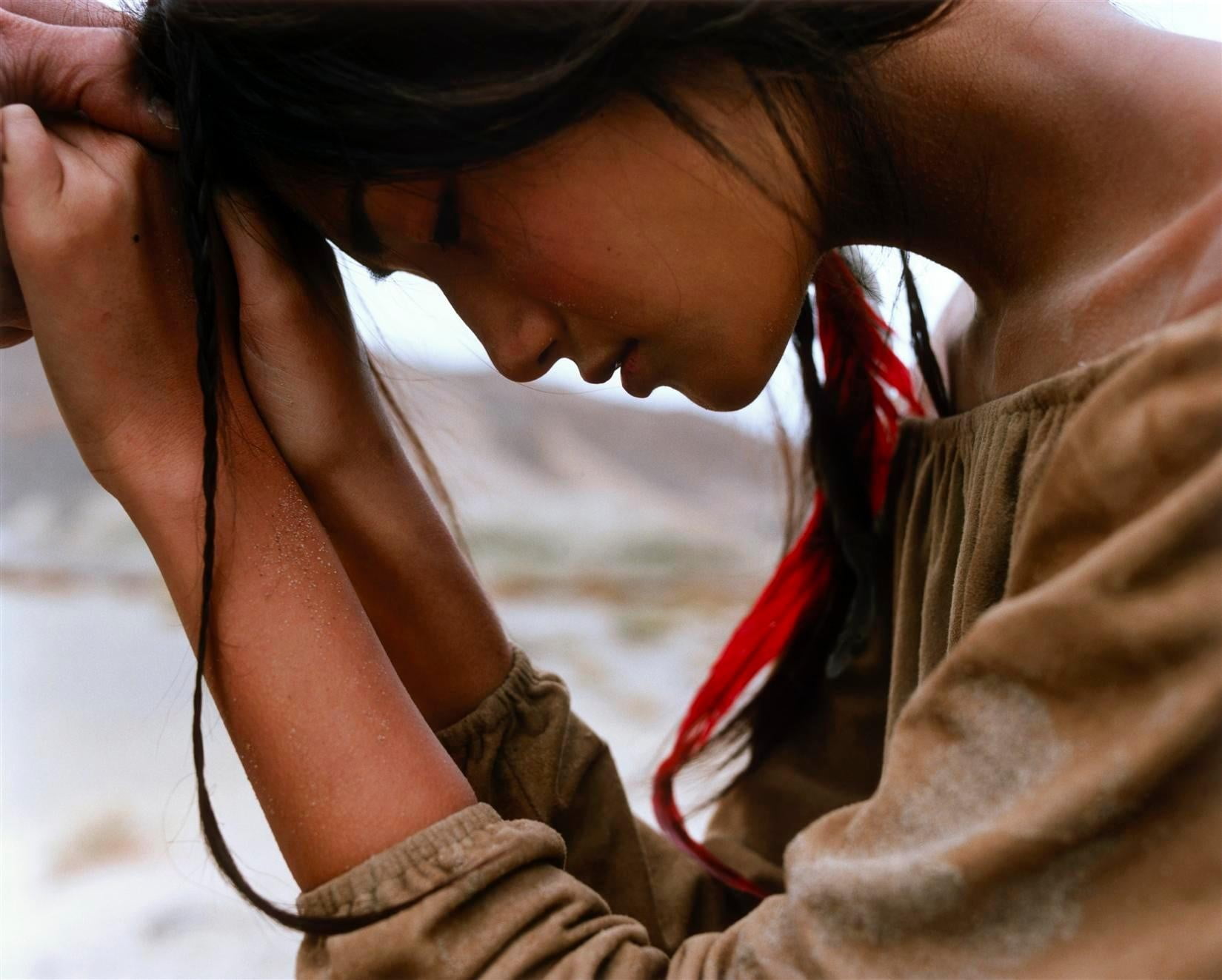 praying, nature, people, portrait, 720P, emotion, hopelessness, women, real people, close-up, brunette, two people, outdoors, day, land, hairstyle, lifestyles, HD Wallpaper