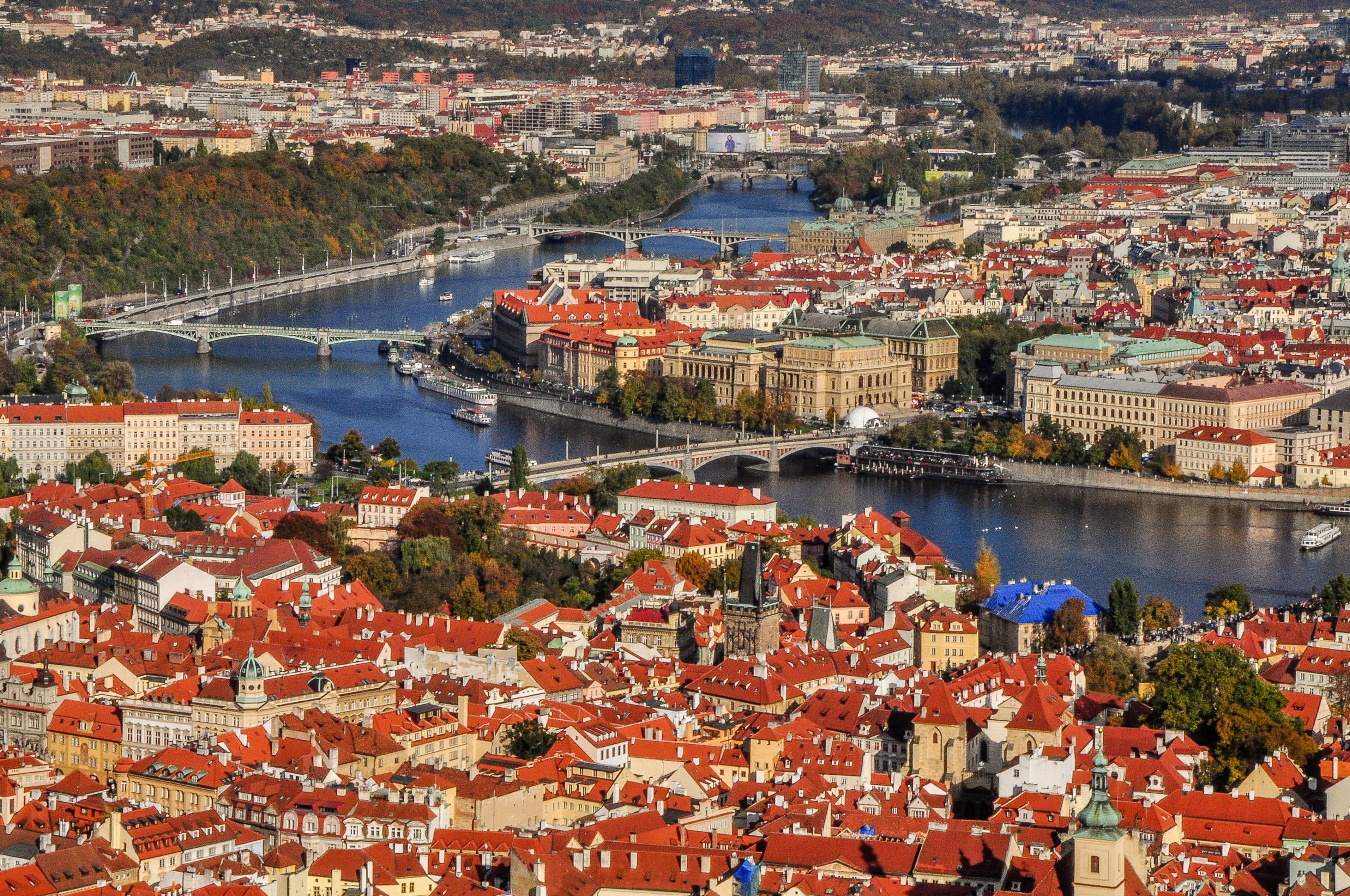 2K, urban Scene, prague, architecture, tourism, outdoors, travel, czech, famous, panorama, bridge - man made structure, europe, mala, building, town, cityscape, HD Wallpaper