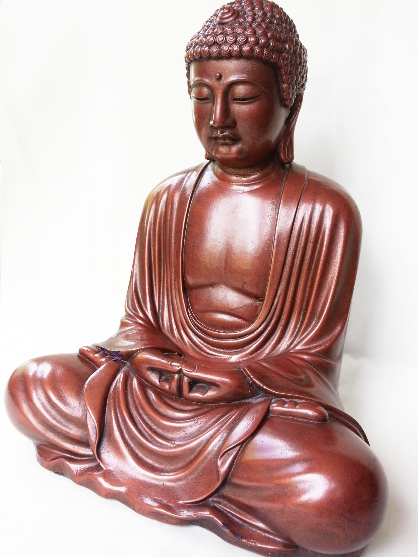 spirituality, ornate, serenity, human representation, male likeness, brown, craft, Meditate, statue, peaceful, indoors, single object, representation, relax, Phone HD Wallpaper