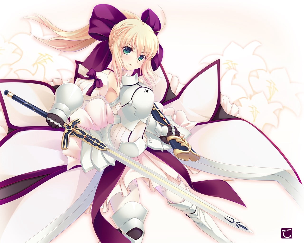 holding, white, white background, fashion, bow, illustration, blonde, studio shot, anime, nature, glasses, ribbon, art and craft, purple, pink color, indoors, HD Wallpaper