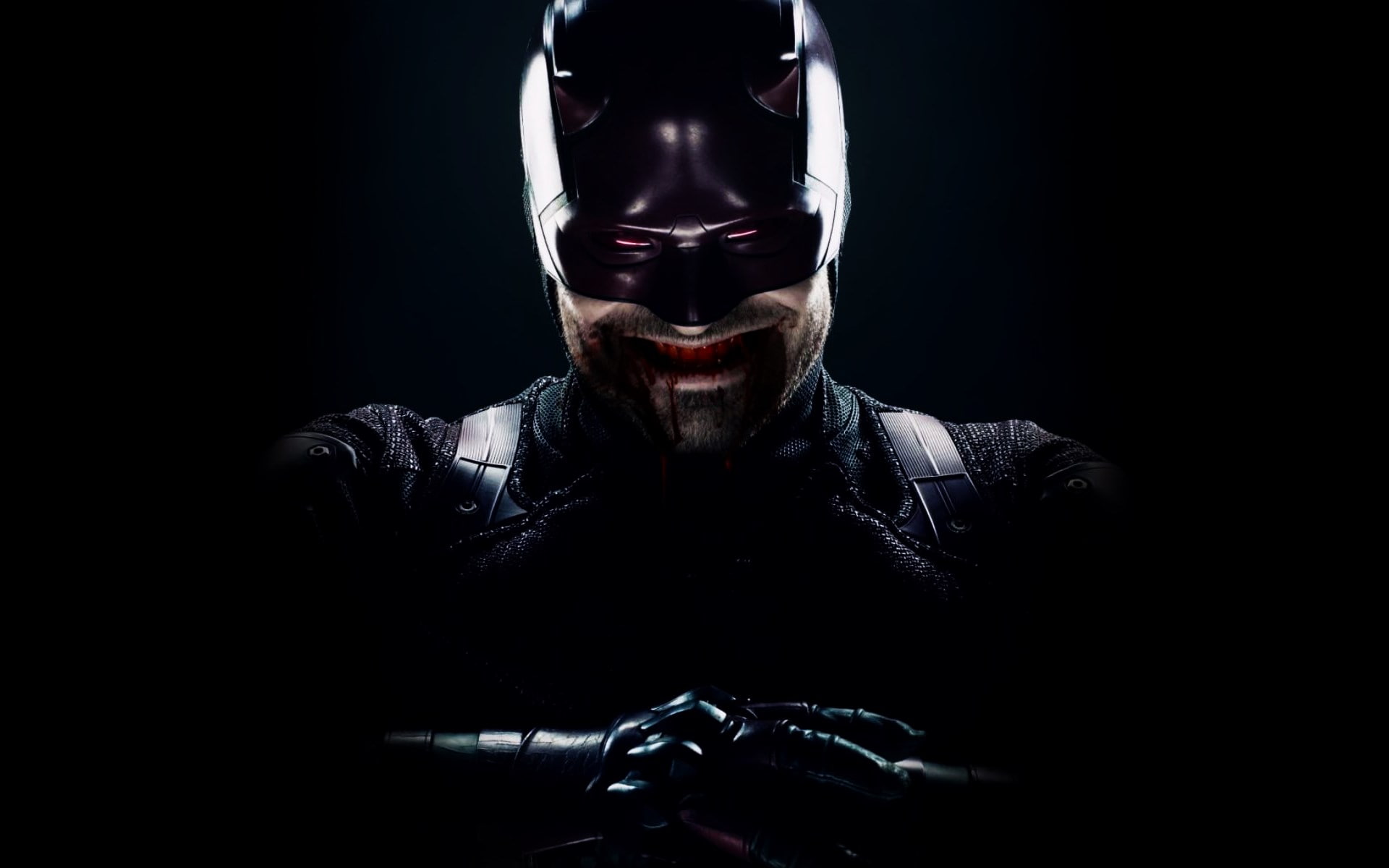 portrait, headshot, one person, evil, dark, anger, human face, spooky, blood, black color, front view, fear, black background, aggression, demon - fictional character, HD Wallpaper