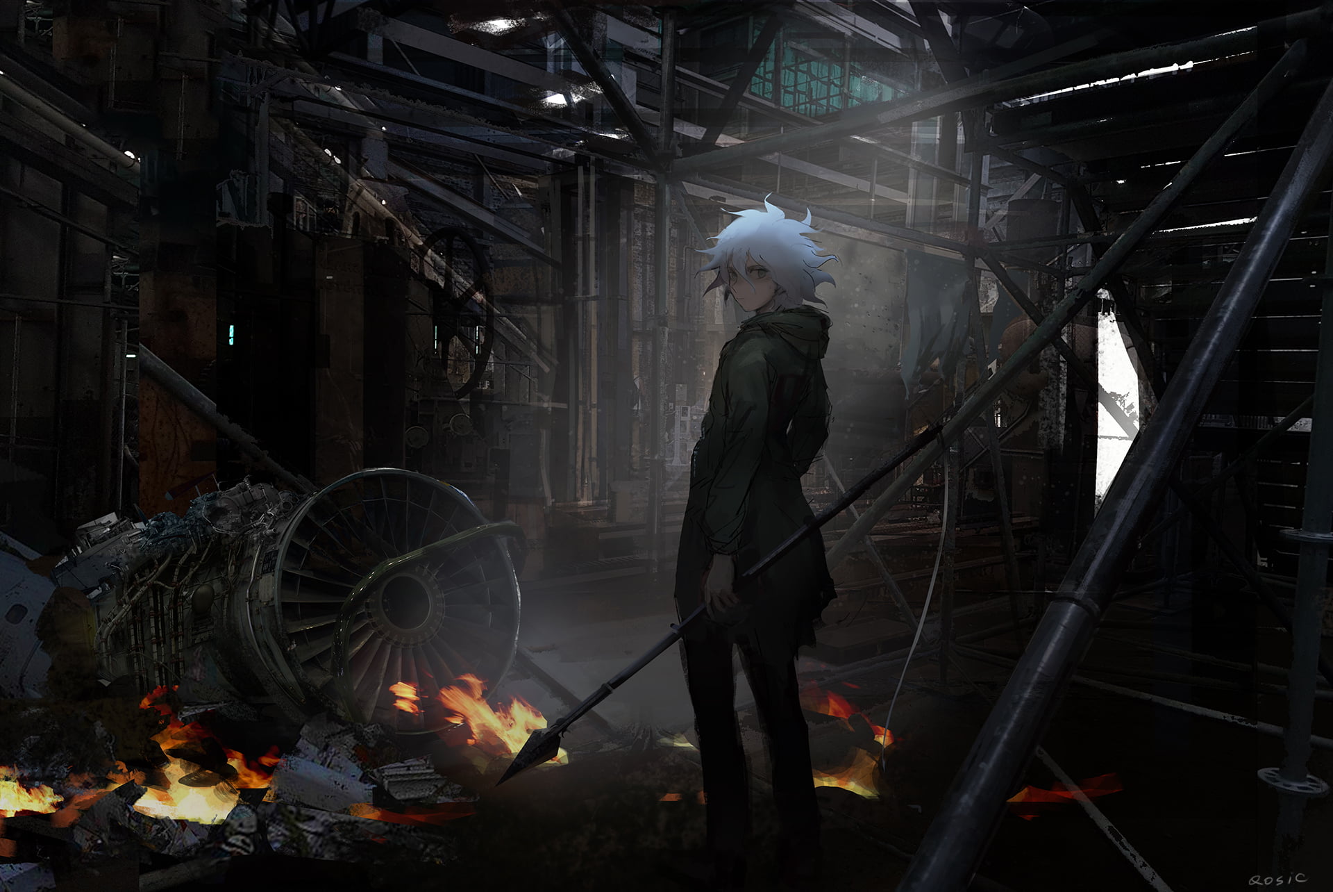 nagito komaeda, Danganronpa 2, 1080P, HD Wallpaper