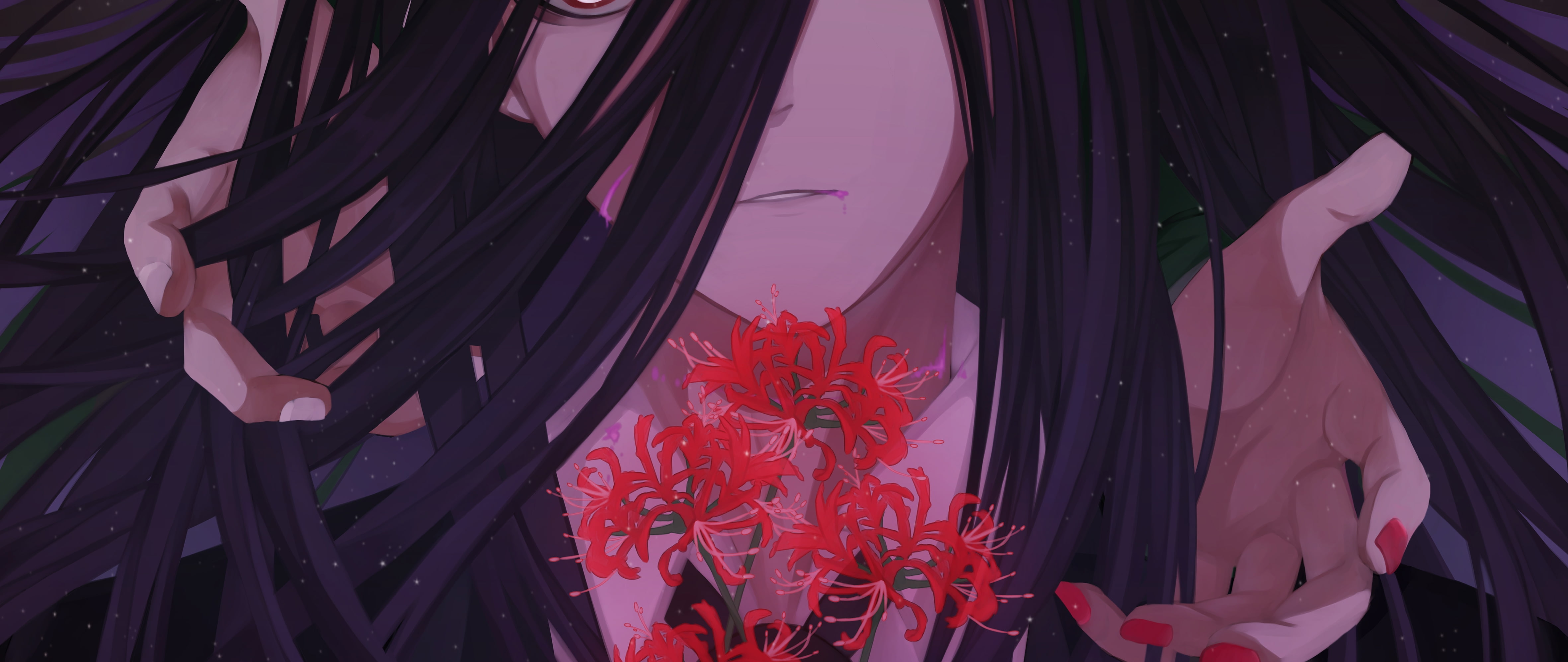 leaf, bunch of flowers, red flowers, pink color, day, no people, fragility, danganronpa 2, close-up, 4K, petal, kamukura izuru, flower, inflorescence, HD Wallpaper
