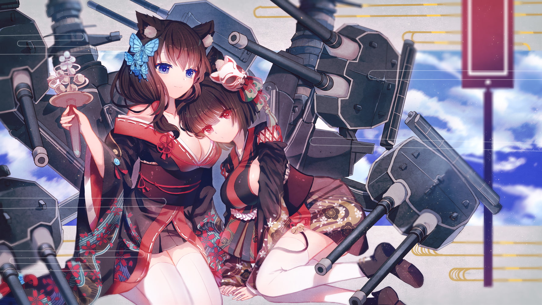anime girls, Azur Lane, music, human representation, real people, lifestyles, arts culture and entertainment, day, representation, women, people, auto post production filter, HD Wallpaper