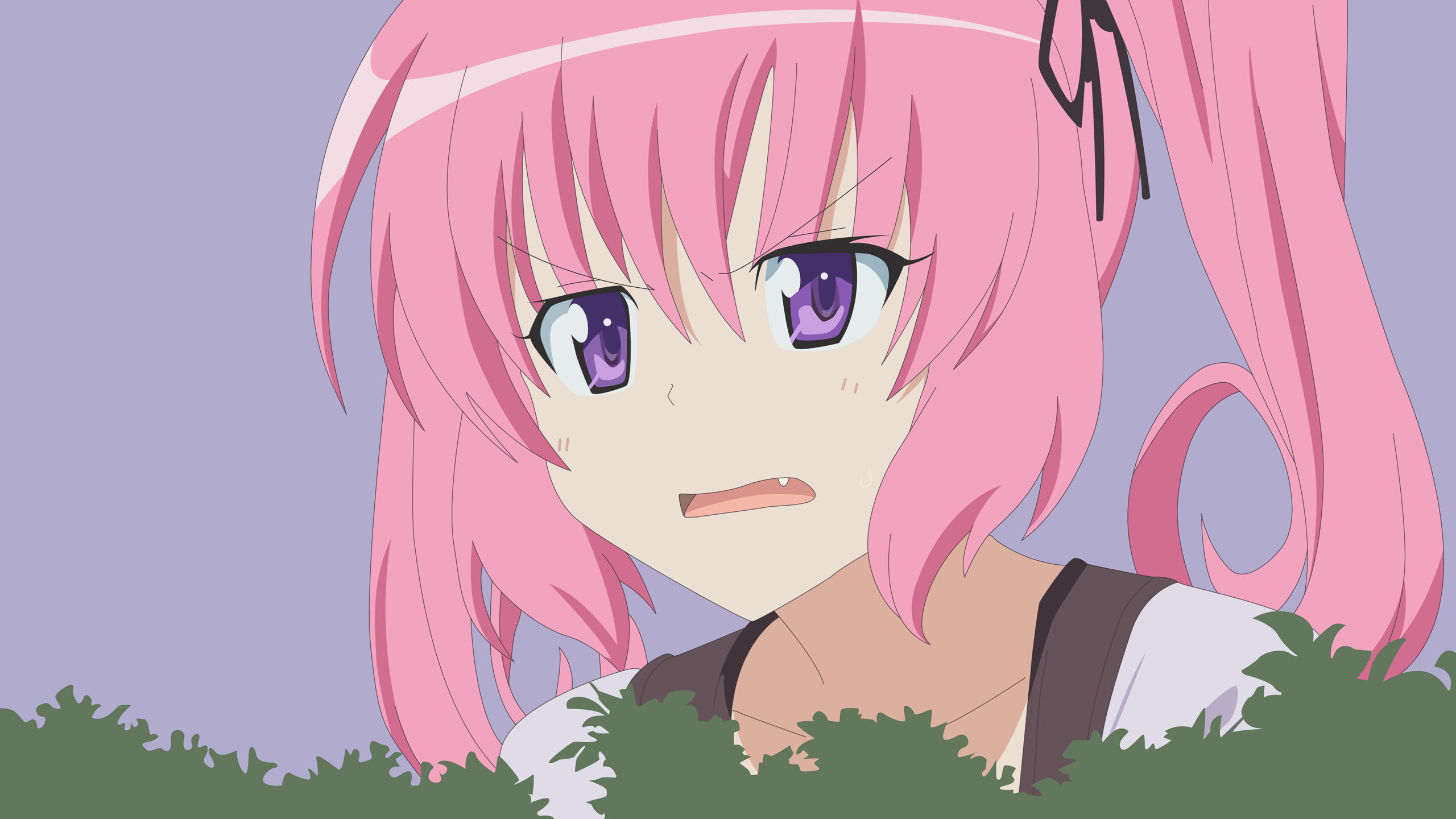 women, lifestyles, plant, tree, nature, day, communication, pink color, 2K, creativity, To Love-ru, purple, anime, real people, outdoors, people, sky, HD Wallpaper