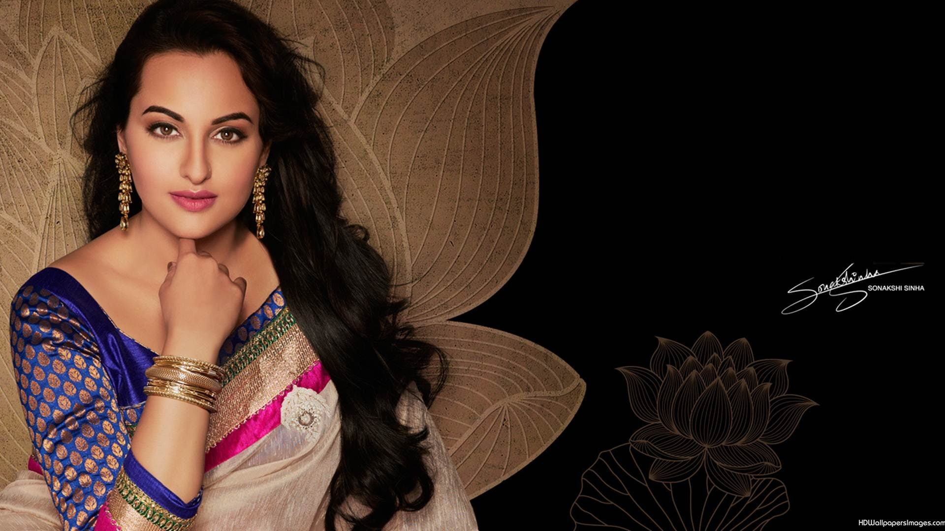 bollywood, 1080P, indian, model, sinha, actress, sonakshi, babe, HD Wallpaper