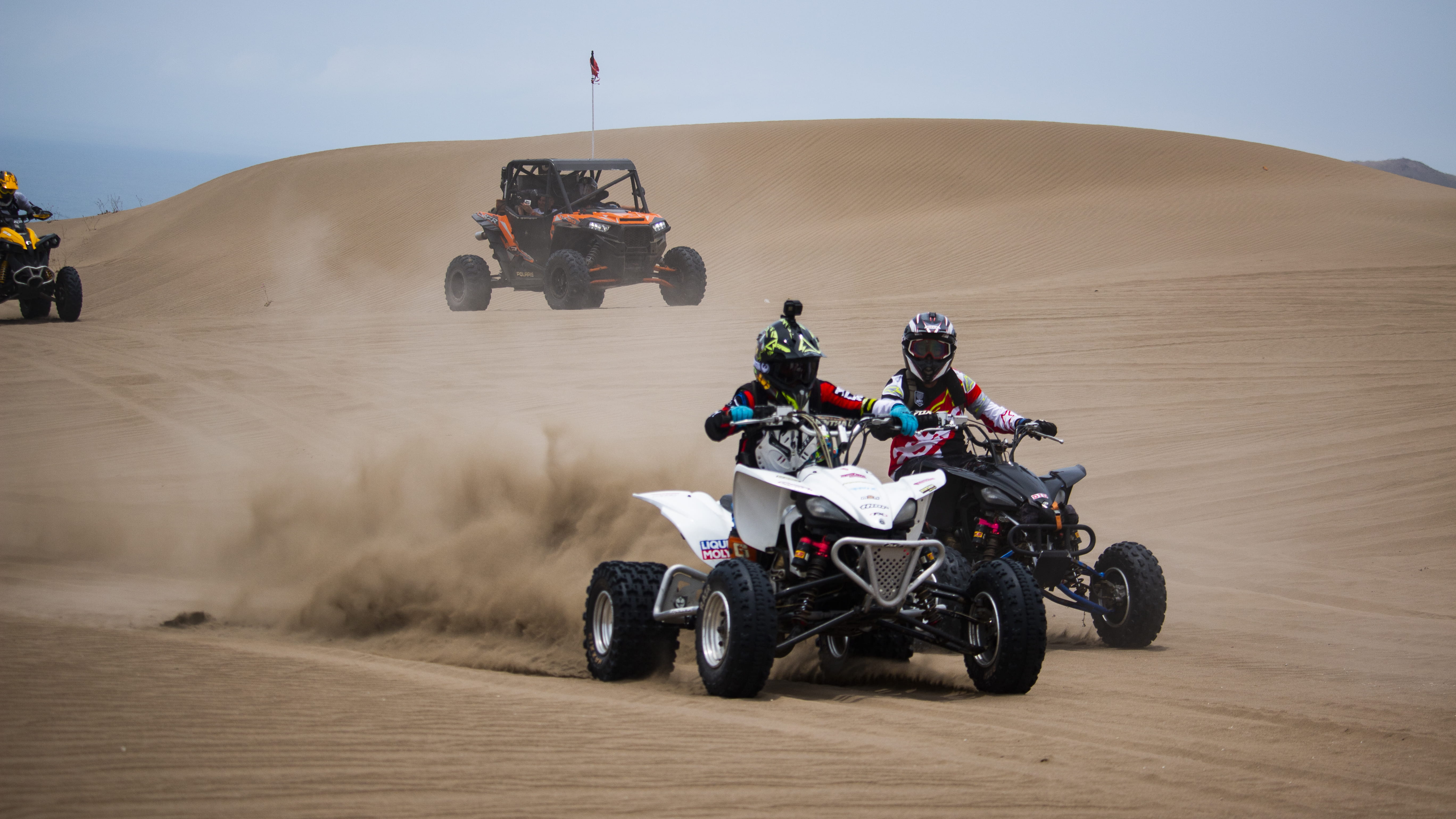 sport, crash helmet, offroad, machine, vehicle, 5K, soil, motorsport, motion, two, outdoors, wheel, driving, mode of transportation, unrecognizable person, HD Wallpaper