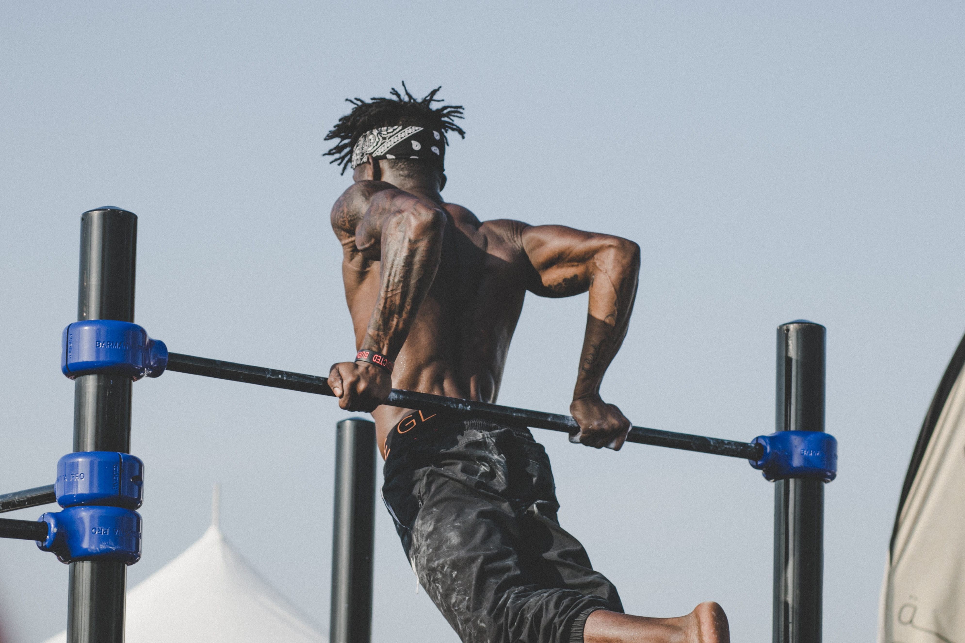 leisure, fitness, nature, sports training, workout, representation, activity, urban, lifestyles, clear sky, male, model, healthy lifestyle, lifestyle, low angle view, HD Wallpaper