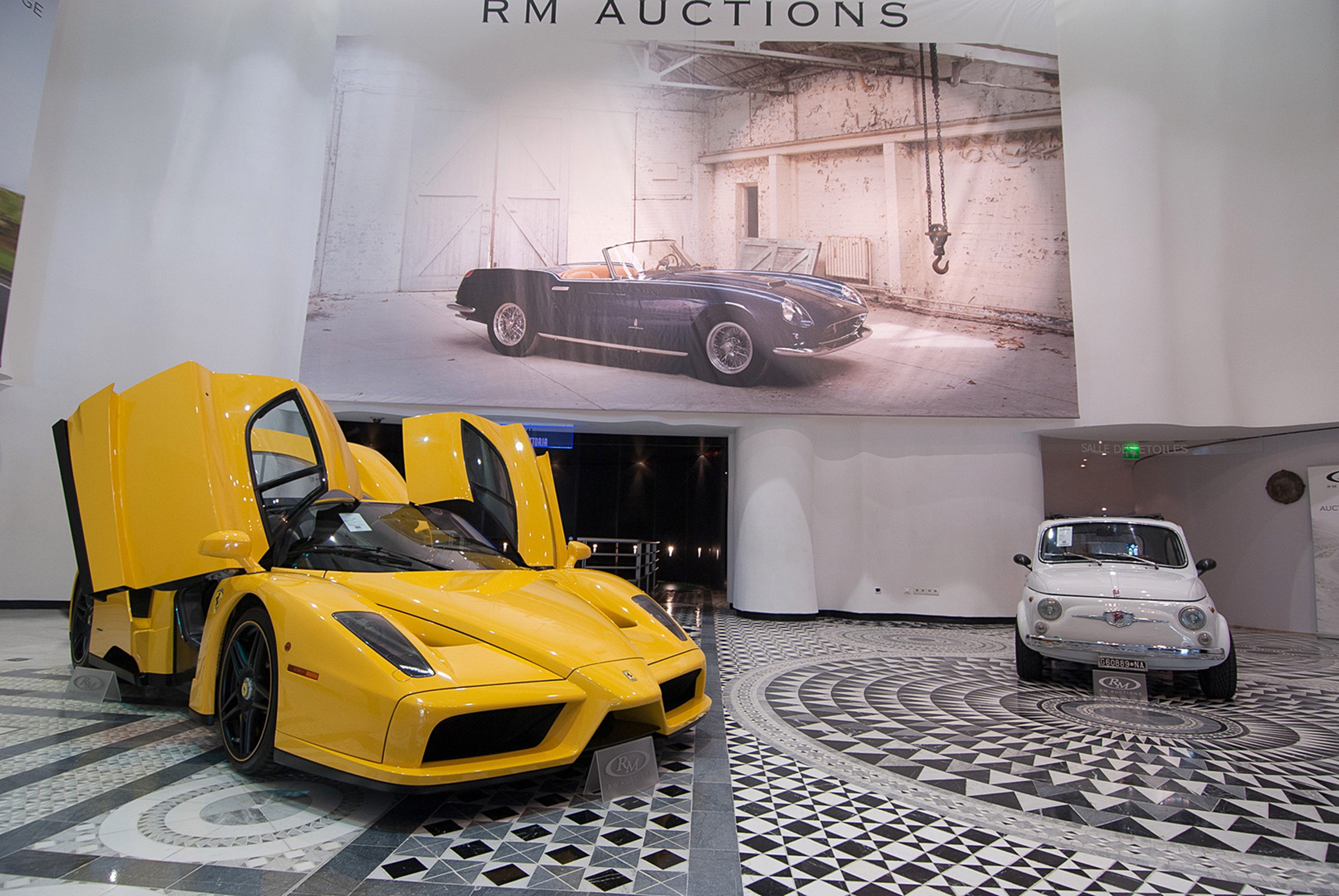 fiat, monaco, enzo, rm auctions, 4K, 2014, ferrari, entrance, sportcars, 500, HD Wallpaper