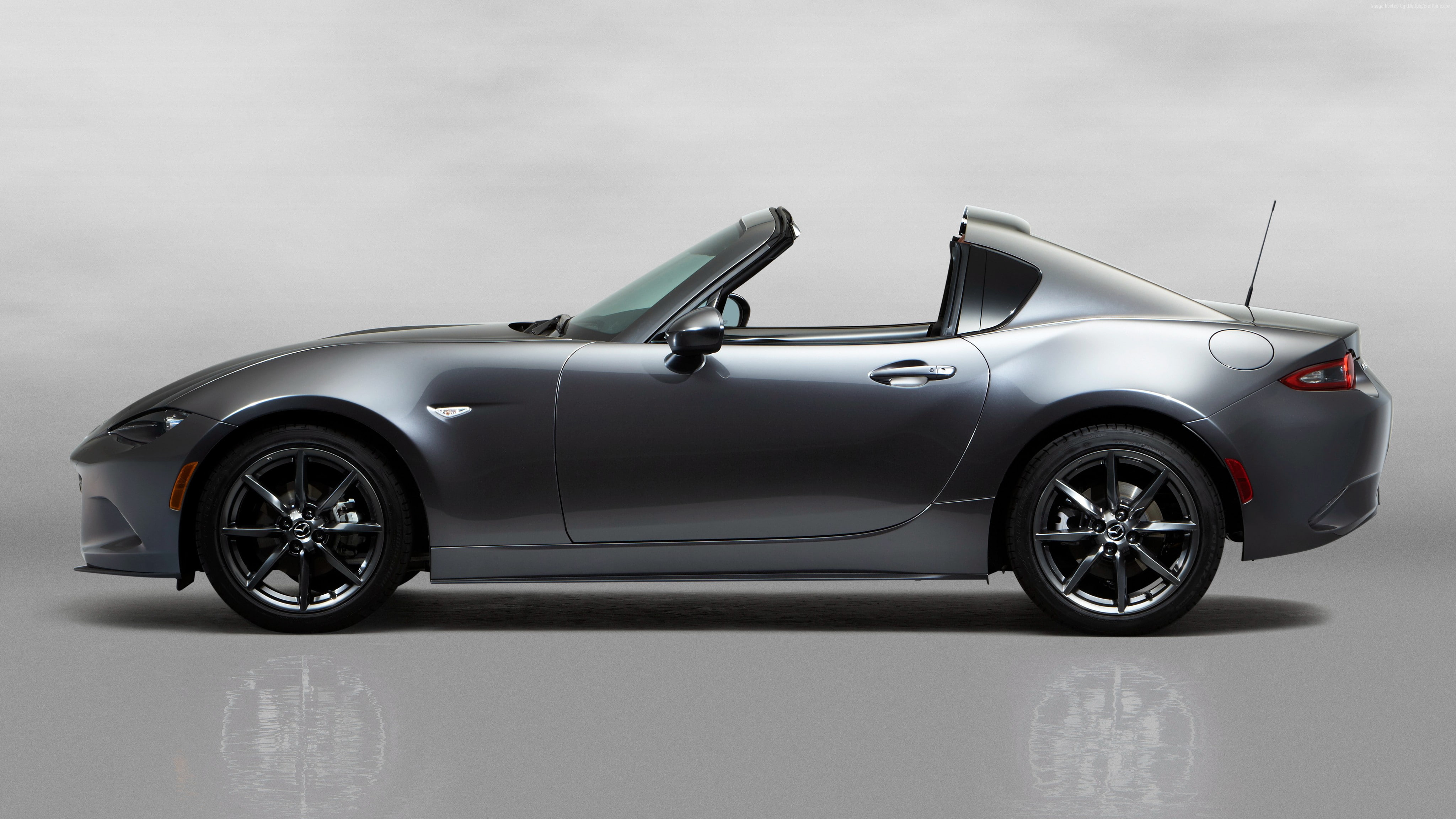 NYIAS 2016, silver, roadster, Mazda MX-5 RF, 4K, HD Wallpaper