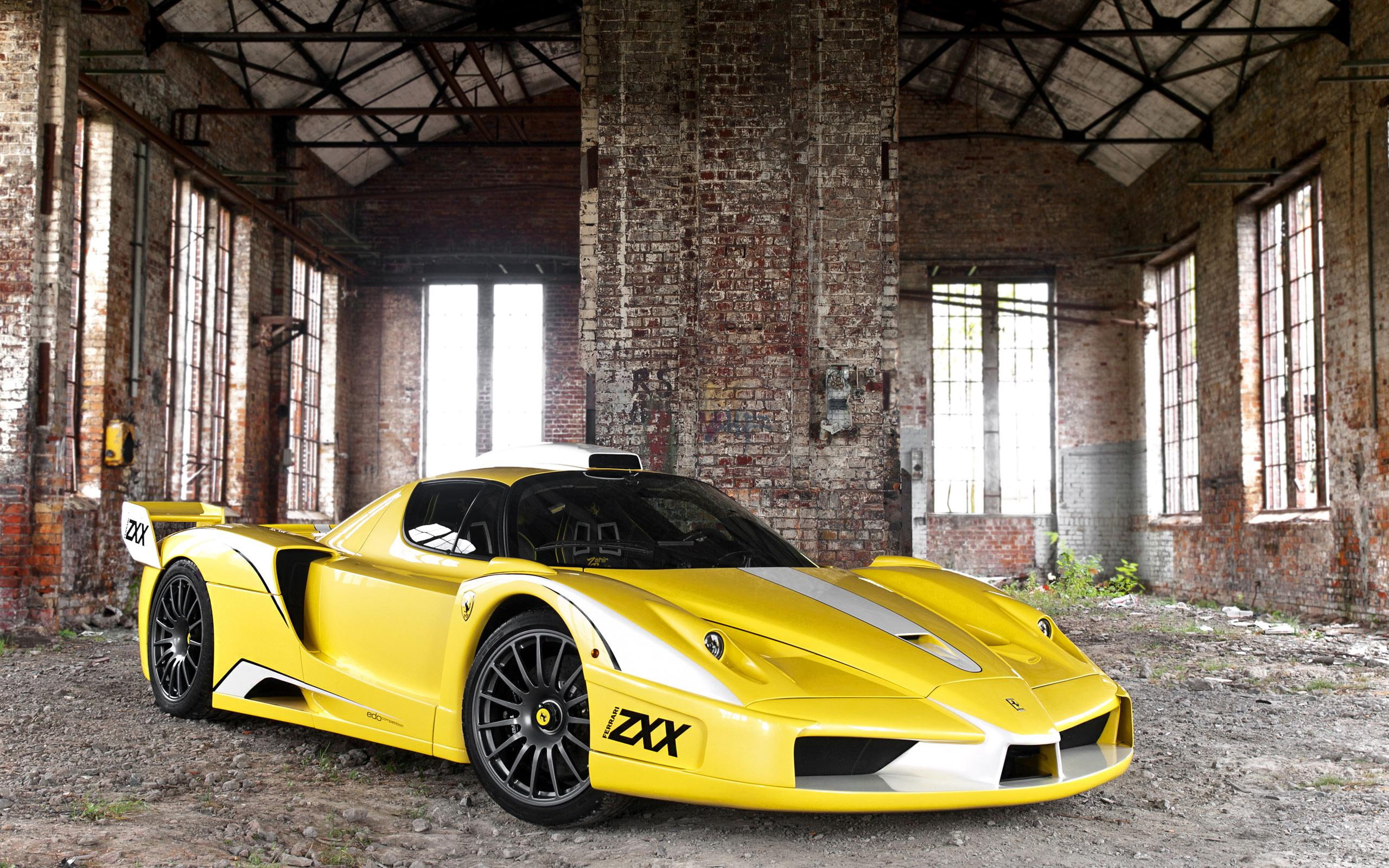 competition, izxx, 2K, cars, ferrari, enzo, zxx, yellow, edo, HD Wallpaper