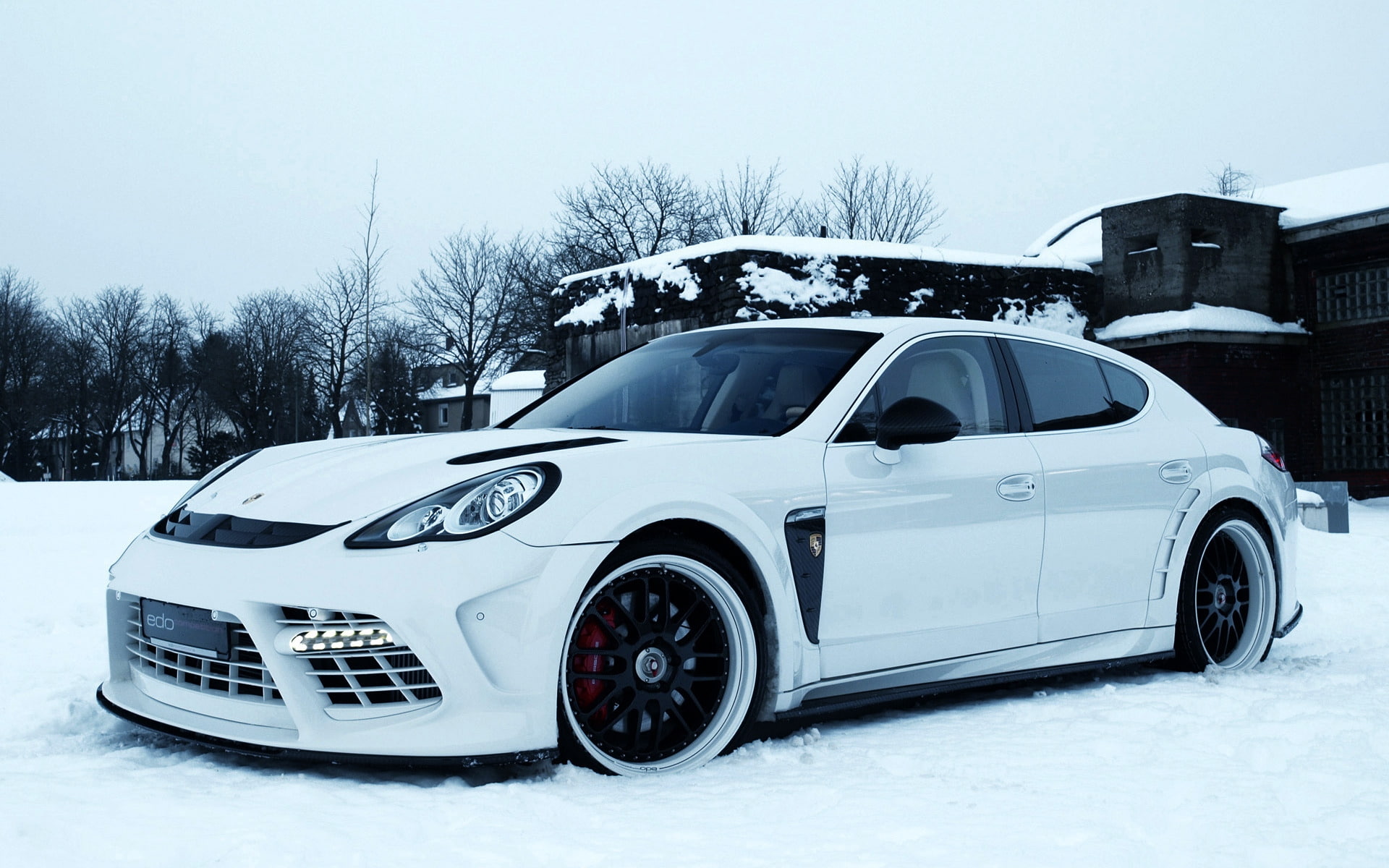 coupe, competition, edo, panamera, white, 1080P, HD Wallpaper