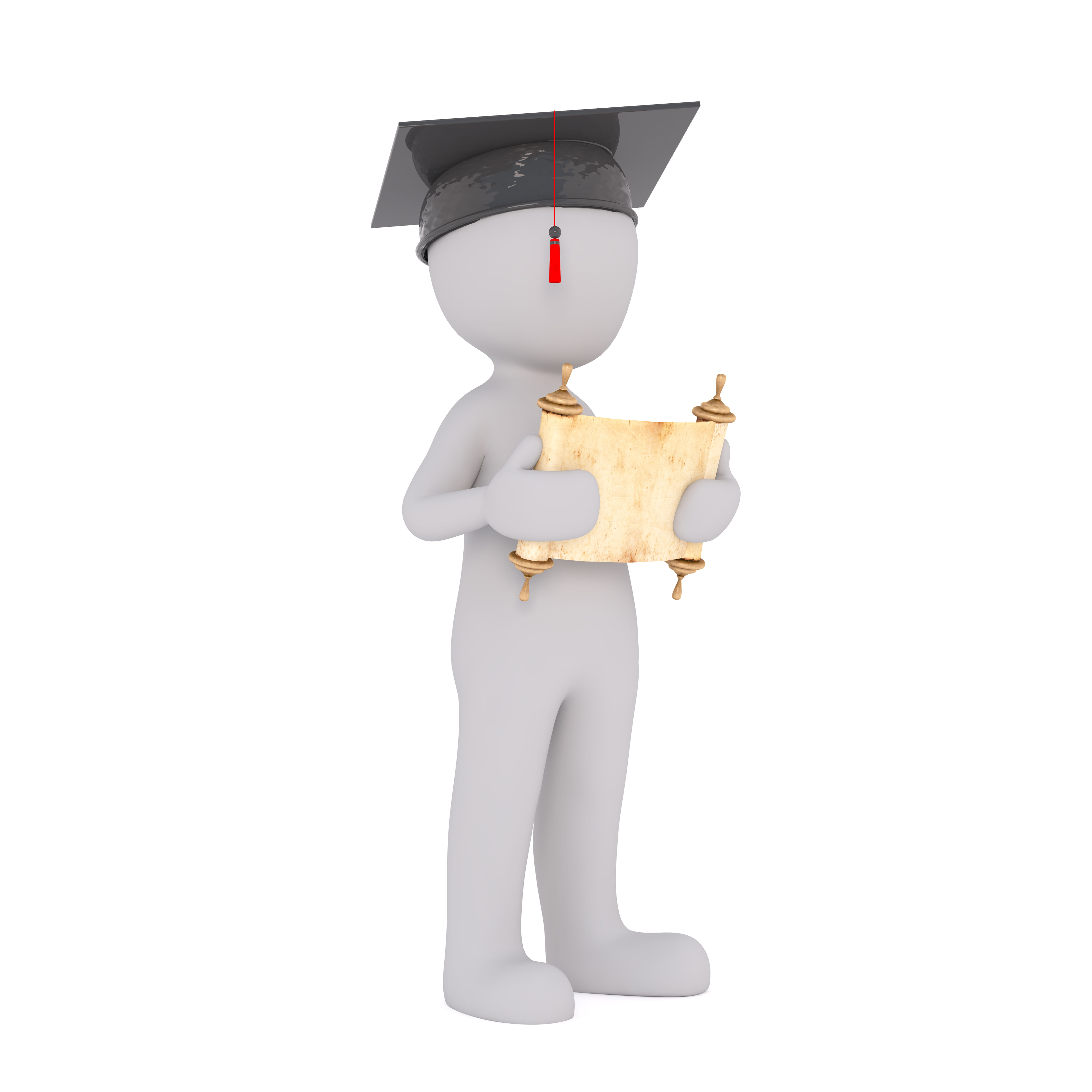 cut out, 8K, white, representation, no people, male likeness, craft, full body, art and craft, single object, figurine, mortarboard, doctor, master, close-up, Phone HD Wallpaper