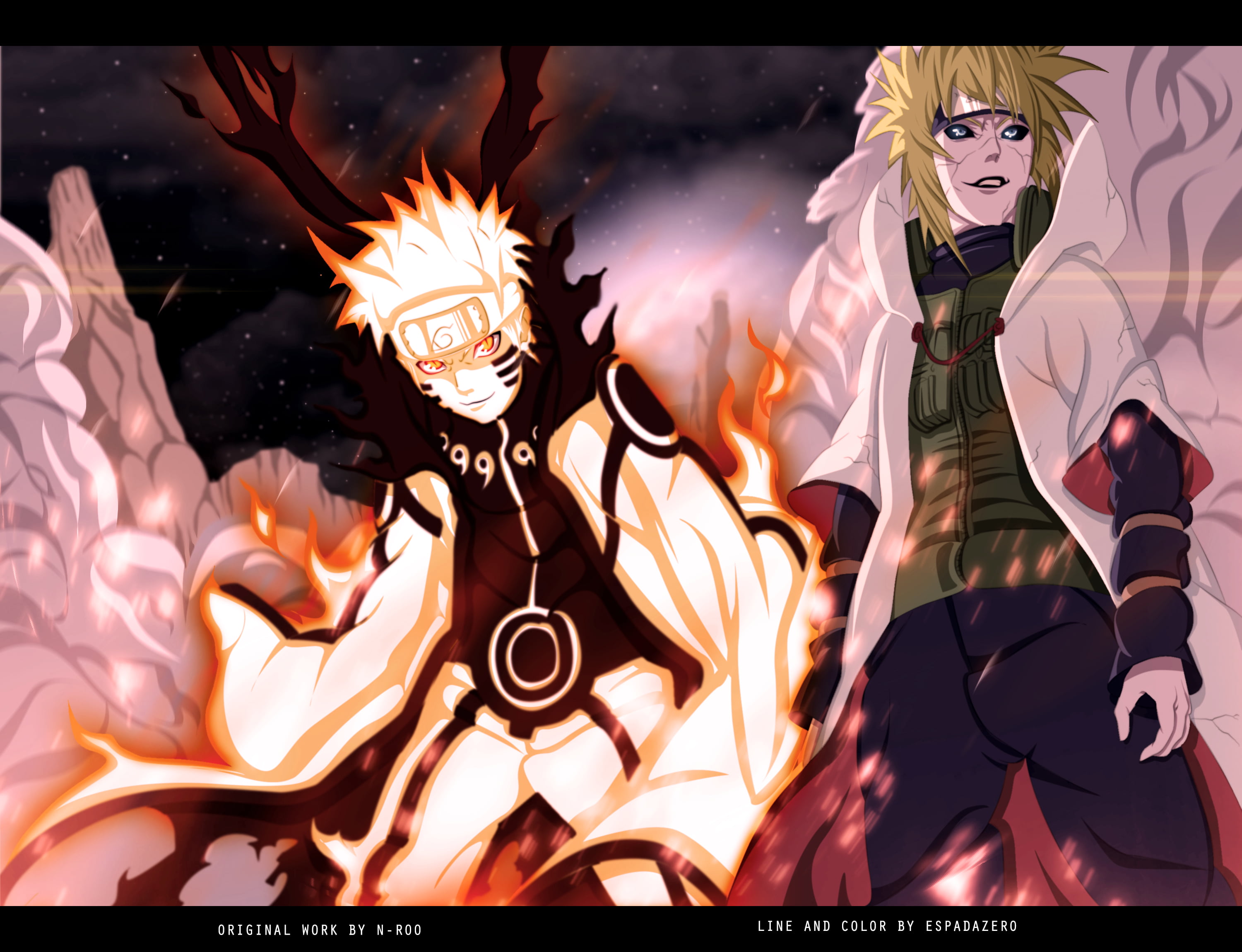 Naruto Uzumaki, Naruto, 2K, Sage of Six Paths, Minato Namikaze, Blonde, HD Wallpaper