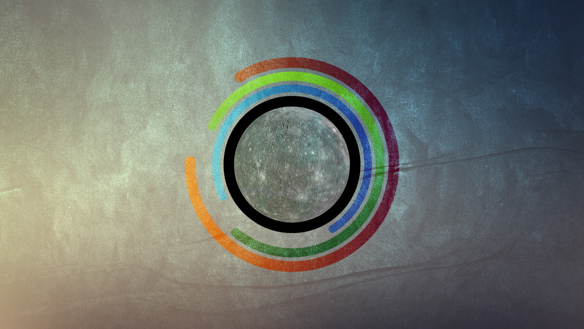 1080P, minimalism, digital art, circle, Digital vandalism, Moon, abstract, HD Wallpaper