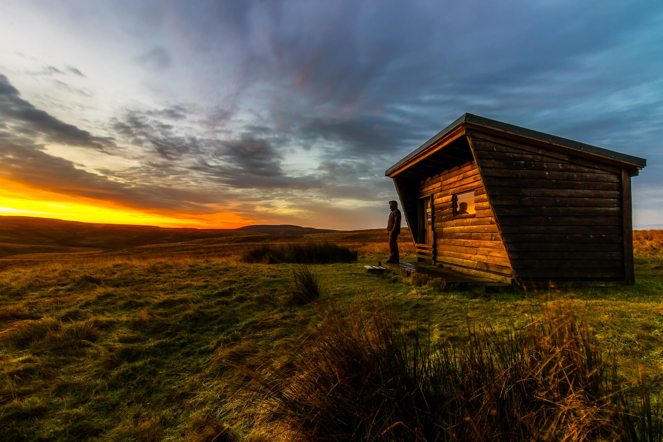 built structure, scenic, rural, man, land, house, building exterior, brown, architecture, hdr, farm, country, tranquility, grass, wood - material, cabin, HD Wallpaper
