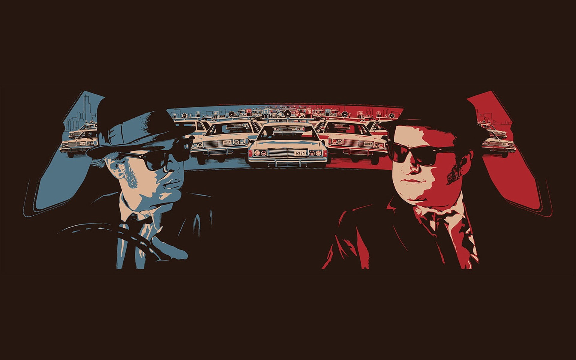 1080P, Dan Aykroyd, movies, John Belushi, Blues Brothers, HD Wallpaper