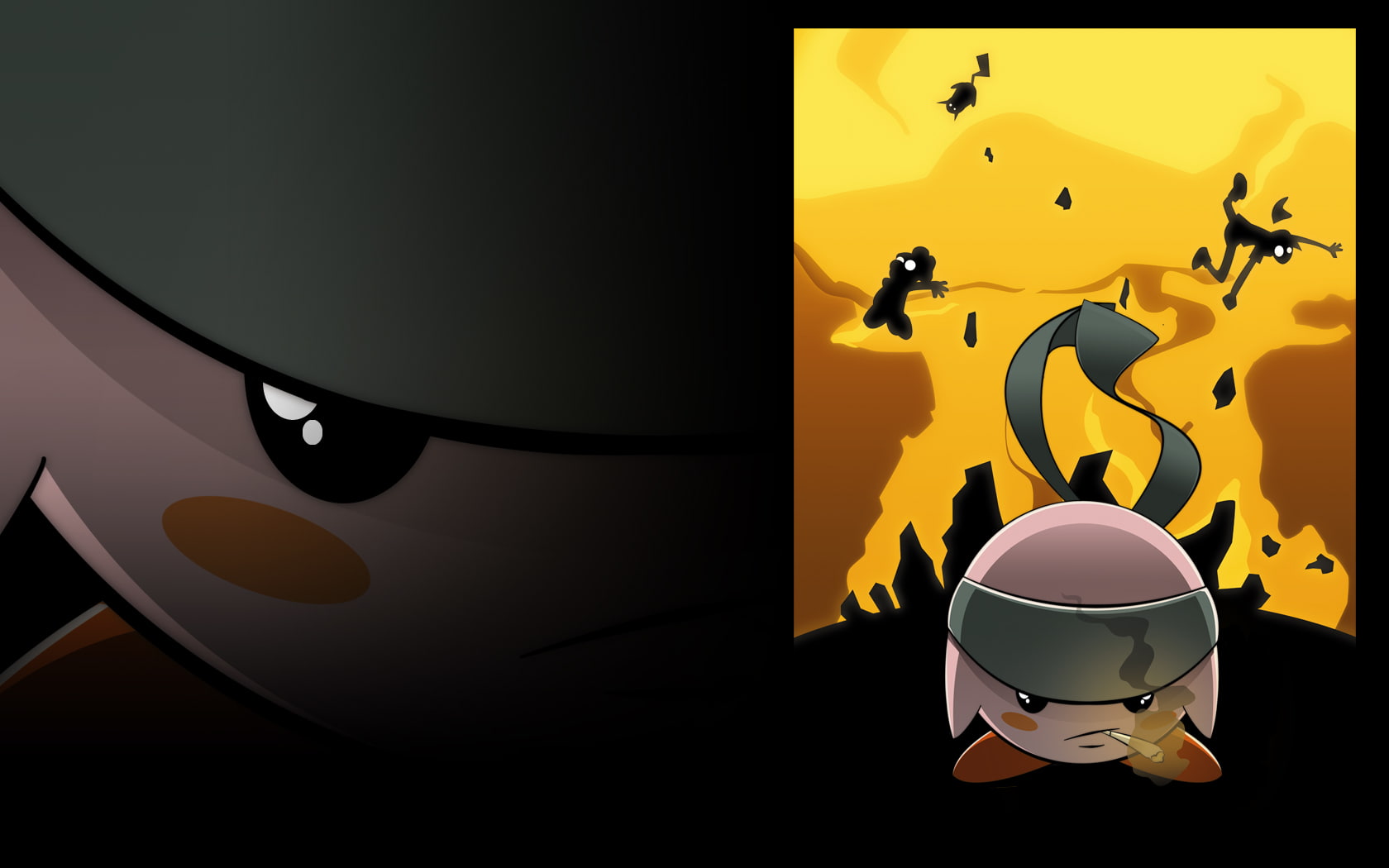 720P, Super Smash Brothers Brawl, Solid Snake, Kirby, HD Wallpaper
