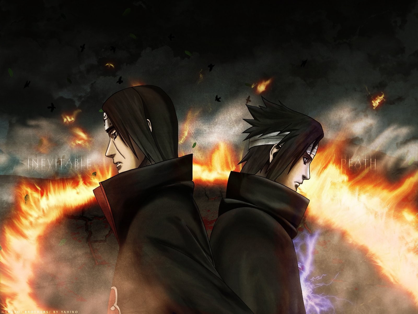brothers, Naruto Shippuuden, 720P, Uchiha Sasuke, Uchiha Itachi, anime, HD Wallpaper