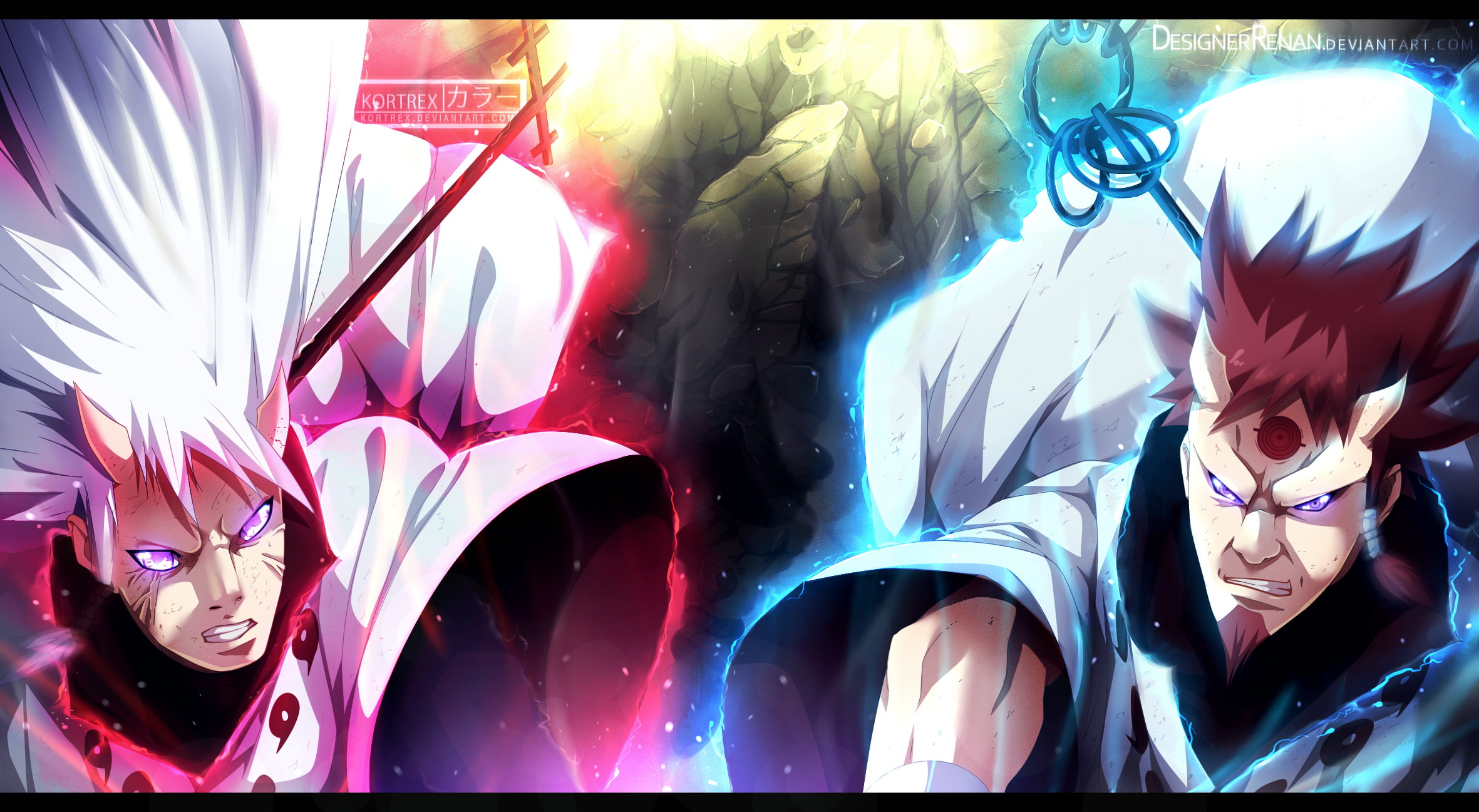 Naruto, Hamura Ōtsutsuki, Byakugan (Naruto), Hagoromo Ōtsutsuki, Rinnegan (Naruto), 1080P, HD Wallpaper