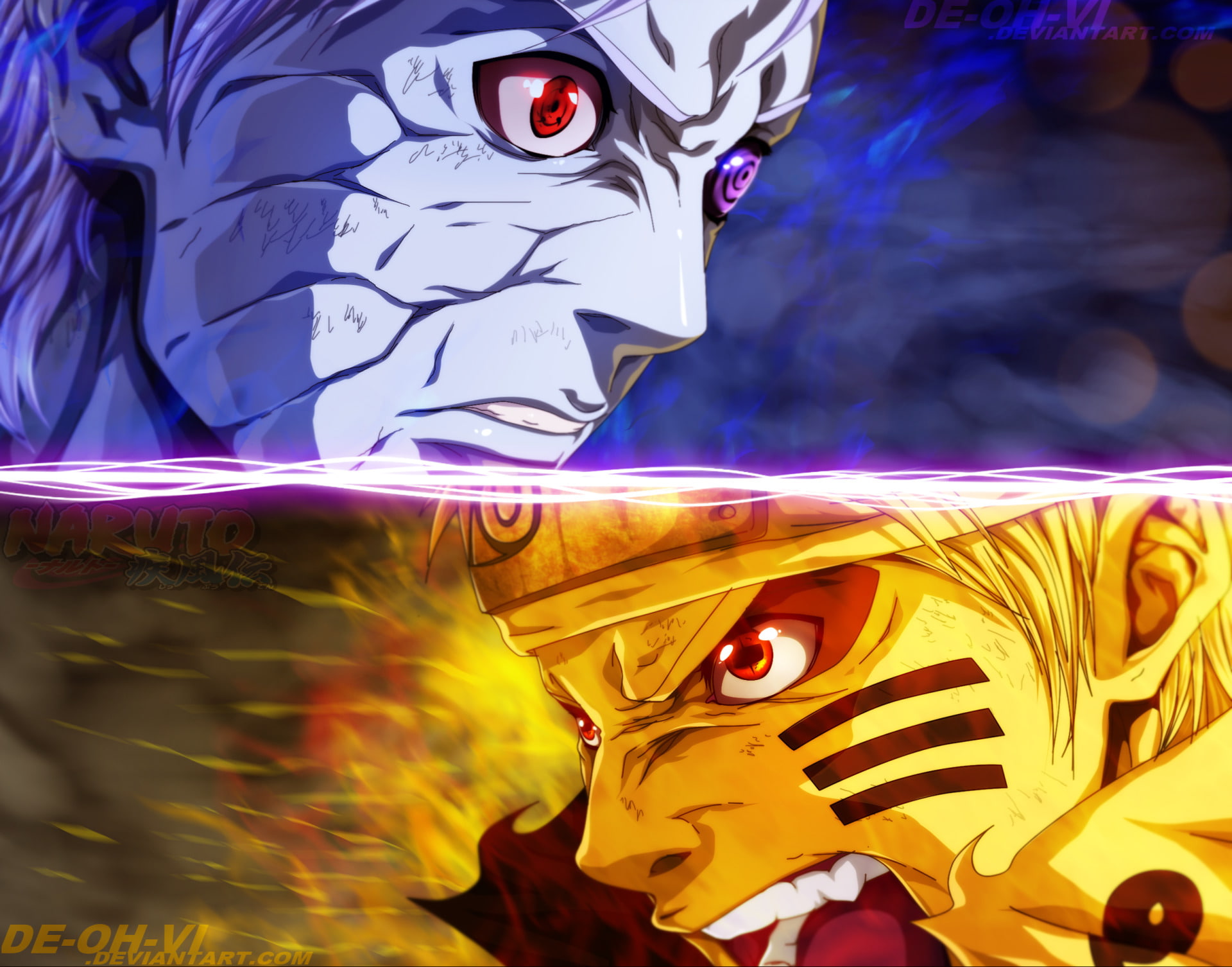 Sharingan (Naruto), 1080P, Rinnegan (Naruto), Obito Uchiha, Anime, Naruto, Naruto Uzumaki, HD Wallpaper