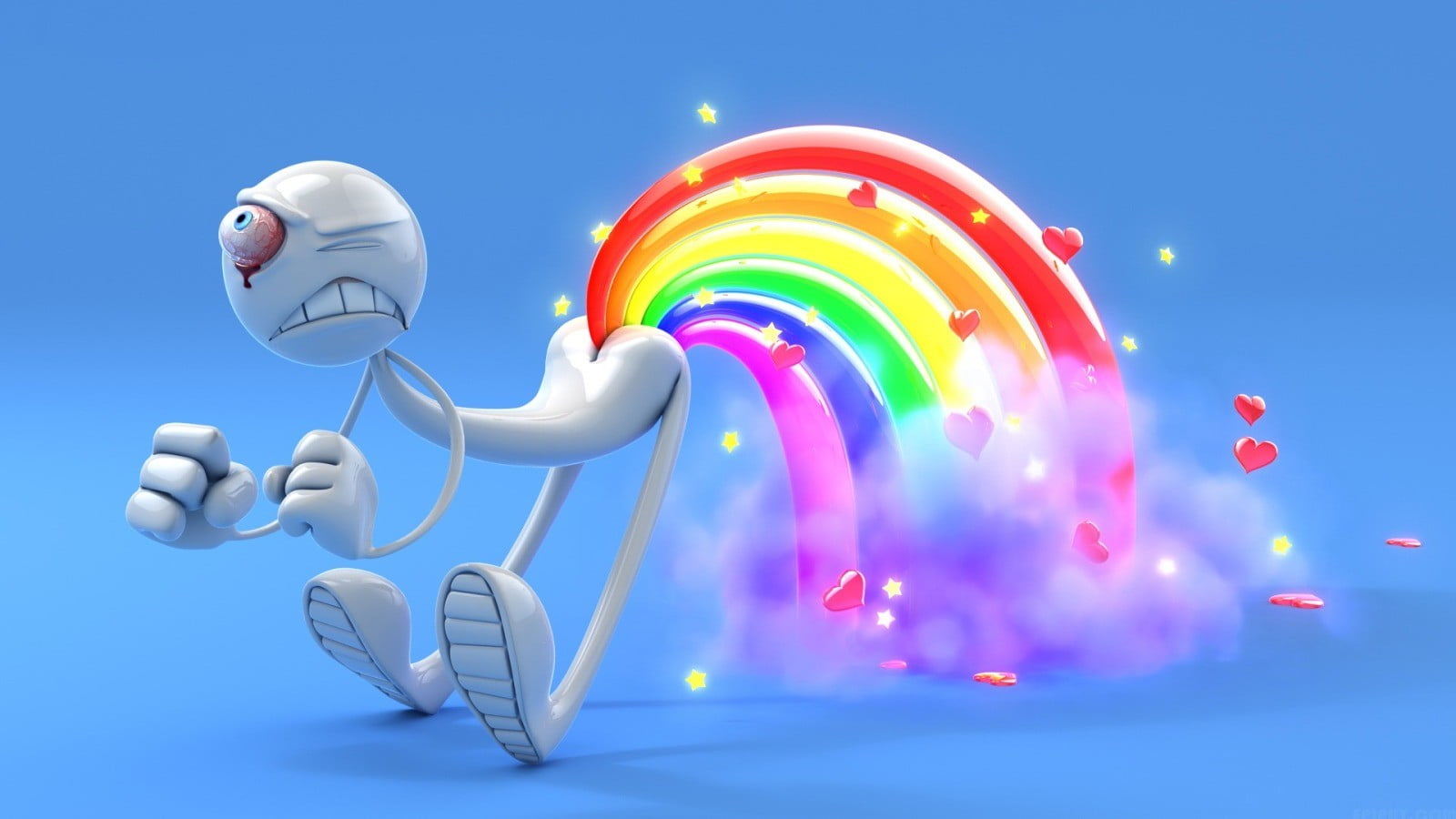 multi colored, outdoors, digital composite, 720P, sign, character, cartoon, fun, three dimensional, variation, choice, sky, artwork, no people, rainbows, HD Wallpaper