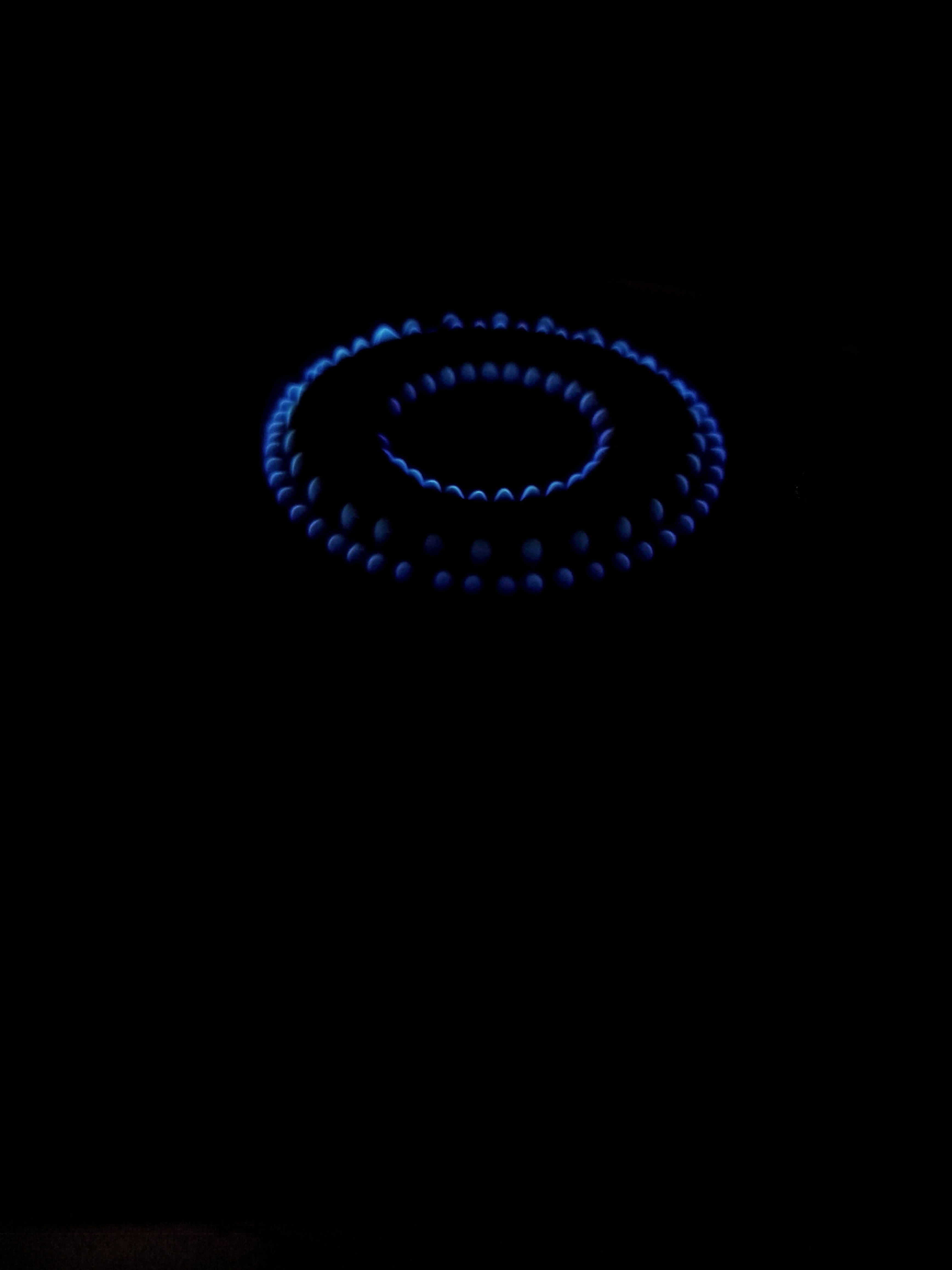 blue, kitchen, stove, fire, geometric shape, burning, close-up, shape, heat - temperature, copy space, technology, indoors, gas, abstract, single object, Phone HD Wallpaper