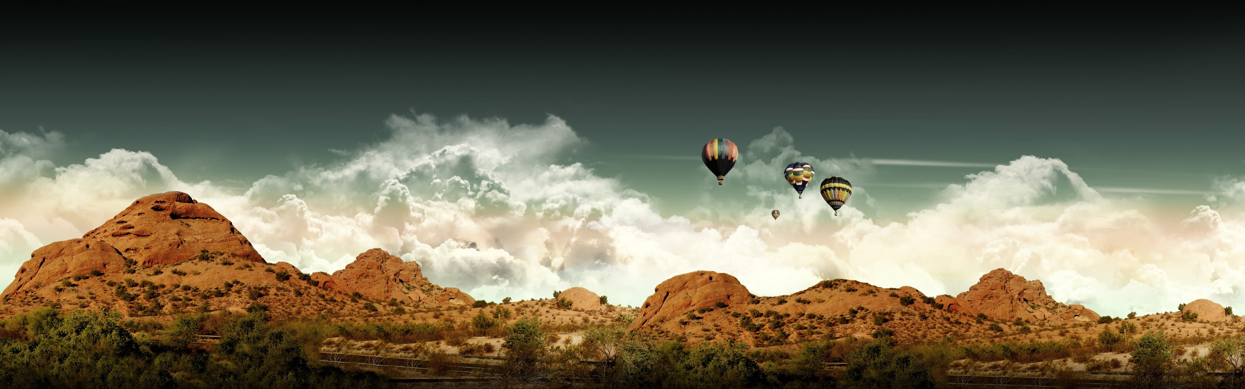 solid, speed, mountain, sky, landscape, digital art, people, motion, panoramic, travel destinations, cloud - sky, rock - object, flying, beauty in nature, HD Wallpaper