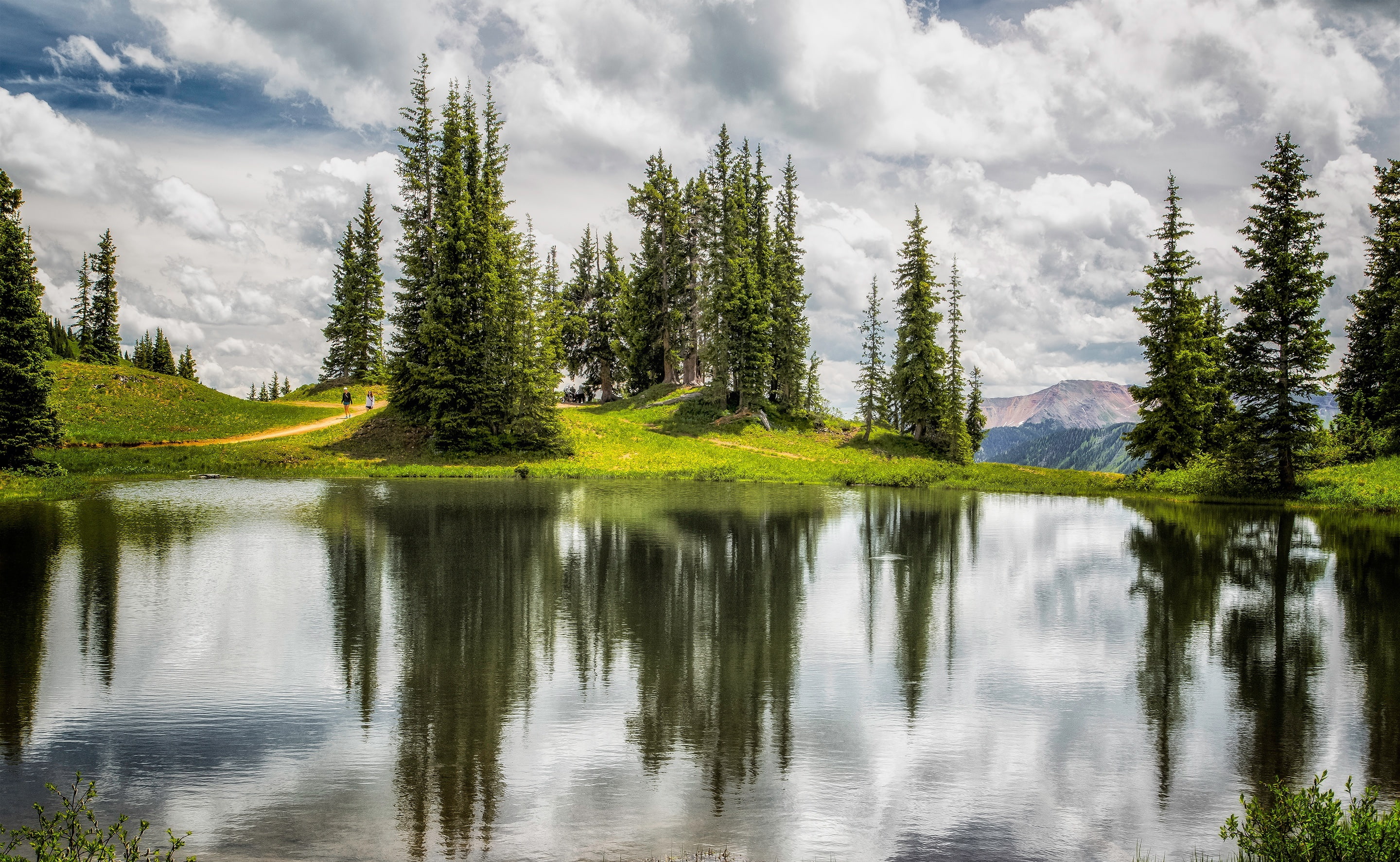 Scene, Trees, visit, paradise, mountain range, tree, Gunnison, Clouds, Outdoor, RockyMountains, beauty in nature, no people, tourism, Photography, environment, HD Wallpaper