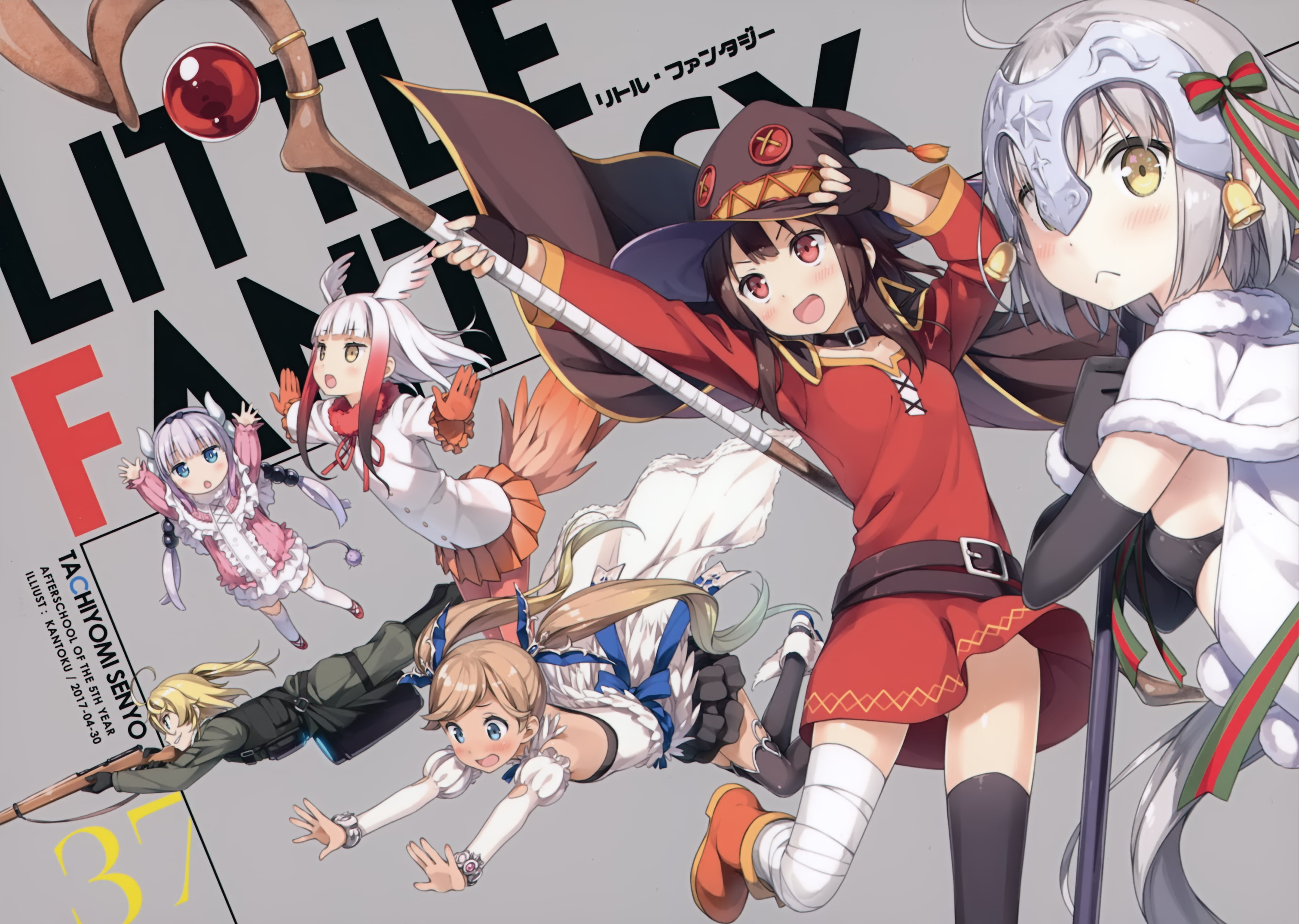 Crested Ibis (Kemono Friends), Ruler (Fate/Apocrypha), Crossover, Tanya Degurechaff, Anime, Megumin (KonoSuba), 2K, Kanna Kamui, HD Wallpaper