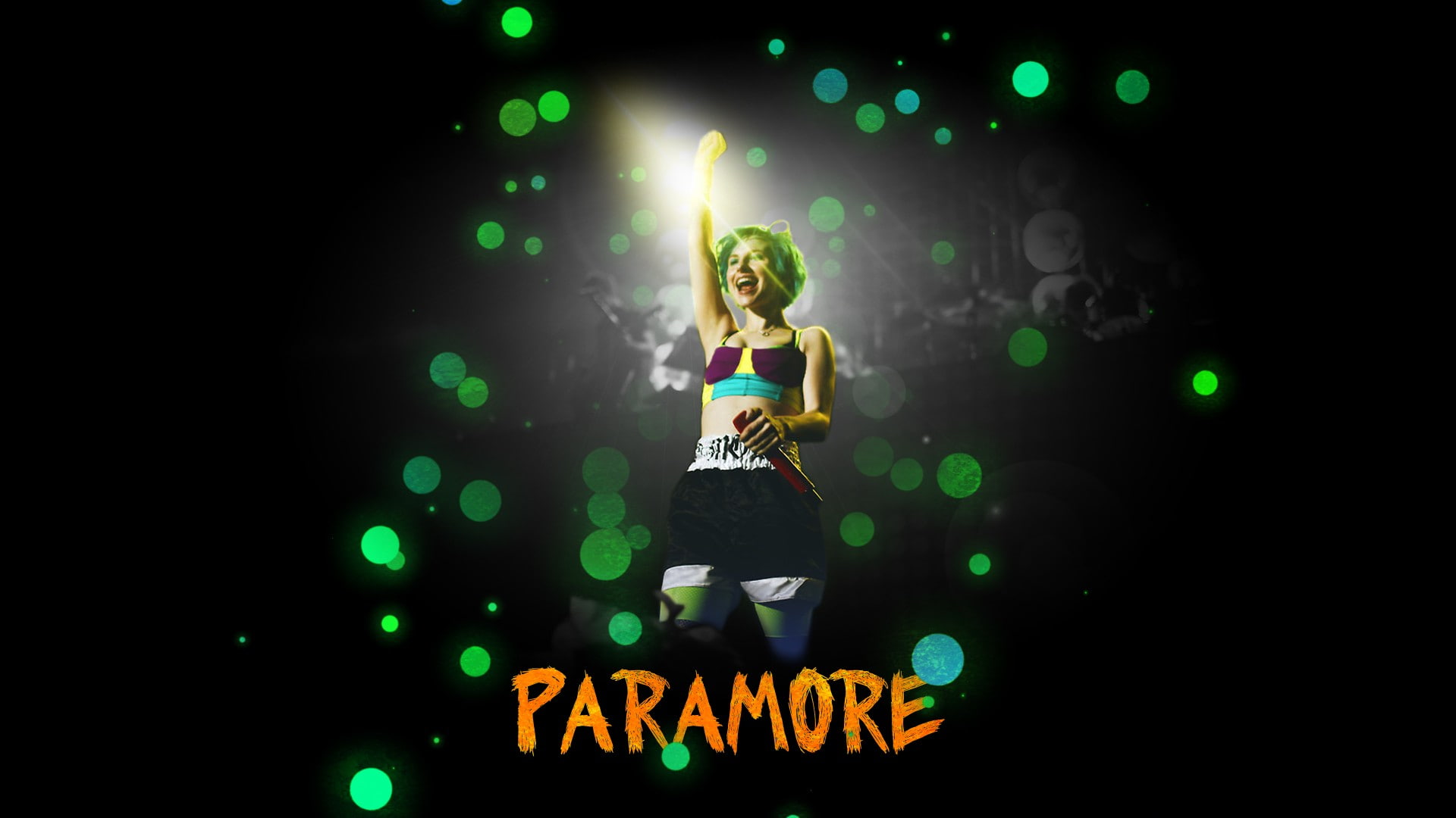 communication, studio shot, 1080P, night, clothing, beautiful woman, Hayley Williams, front view, Paramore, young adult, one person, black background, HD Wallpaper