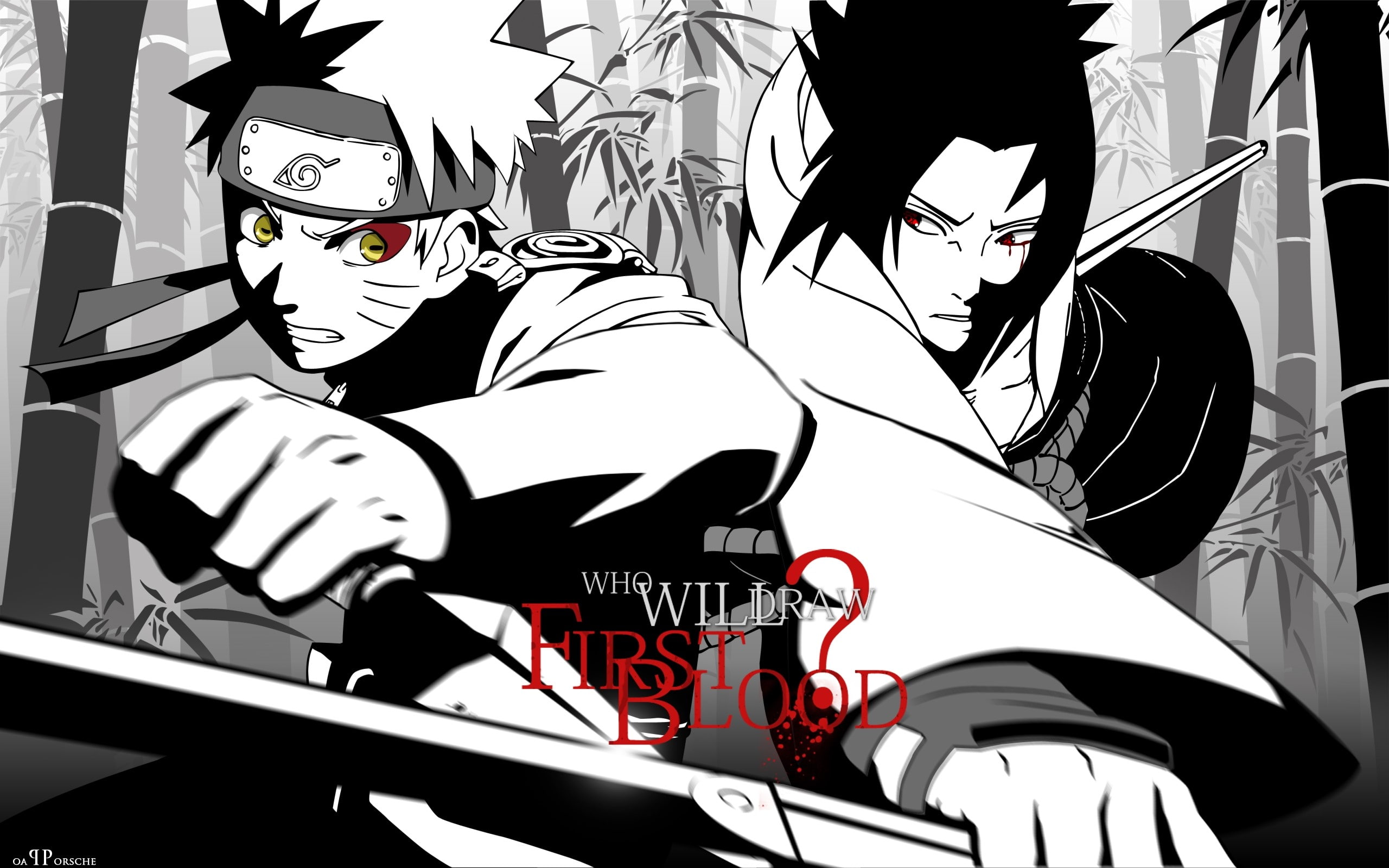 two people, 2K, day, lifestyles, portrait, Naruto vs sasuke, leisure activity, transfer print, Battle, front view, men, Guys, real people, text, indoors, HD Wallpaper