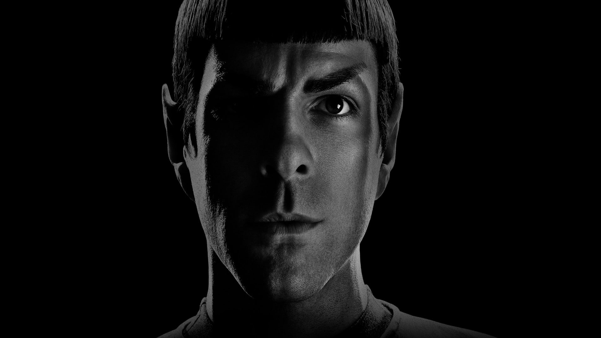 front view, adult, cut out, 1080P, serious, young adult, dark, portrait, human body part, indoors, contemplation, close-up, Star Trek, human face, masculinity, HD Wallpaper