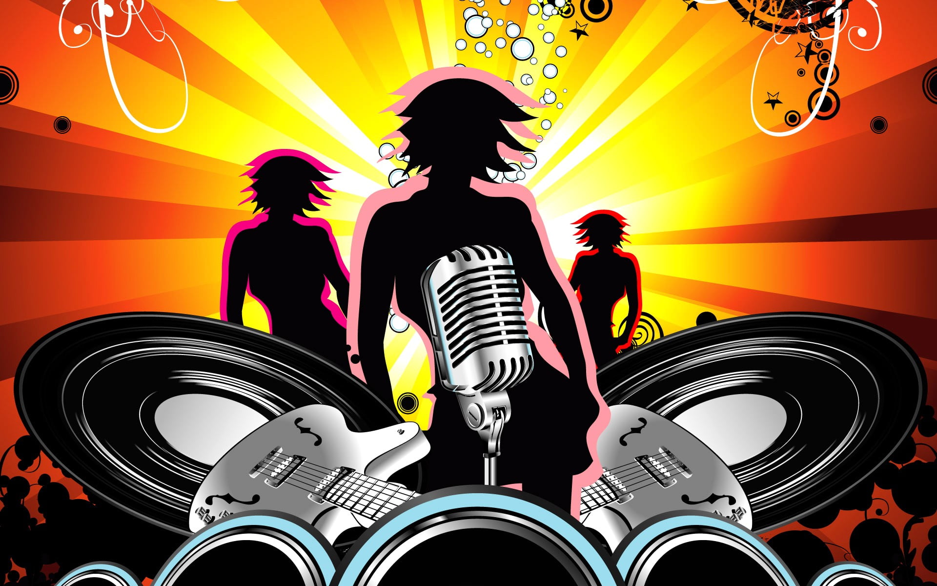 music, women, men, 1080P, casual clothing, adult, lifestyles, artwork, nightclub, dj, child, disco dancing, enjoyment, clubbing, silhouette, nightlife, HD Wallpaper