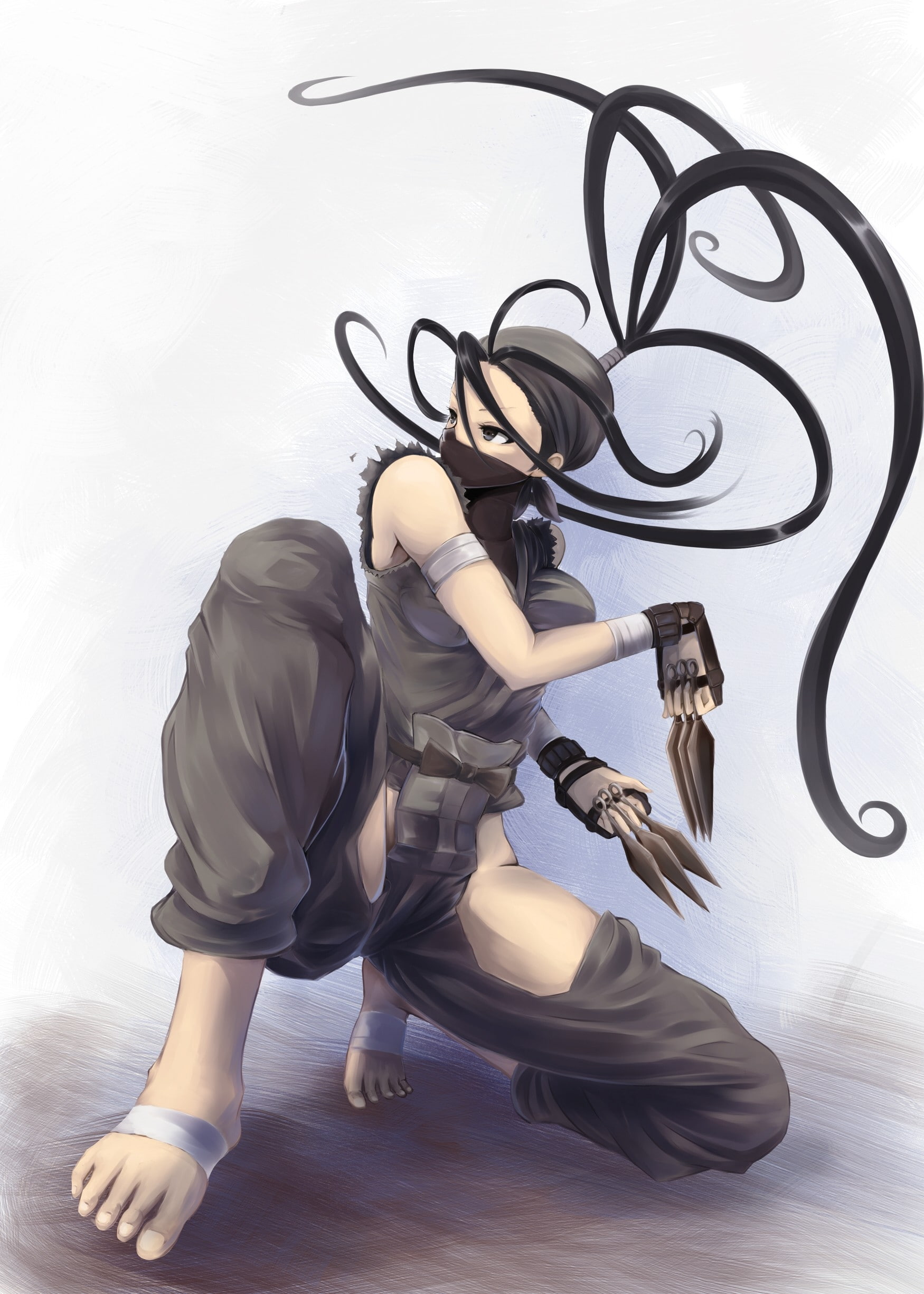 street, Video Games, video, hd, capcom, fighter, ibuki, art, 1080P, artwork, x, ninjas, kunai, games, Phone HD Wallpaper