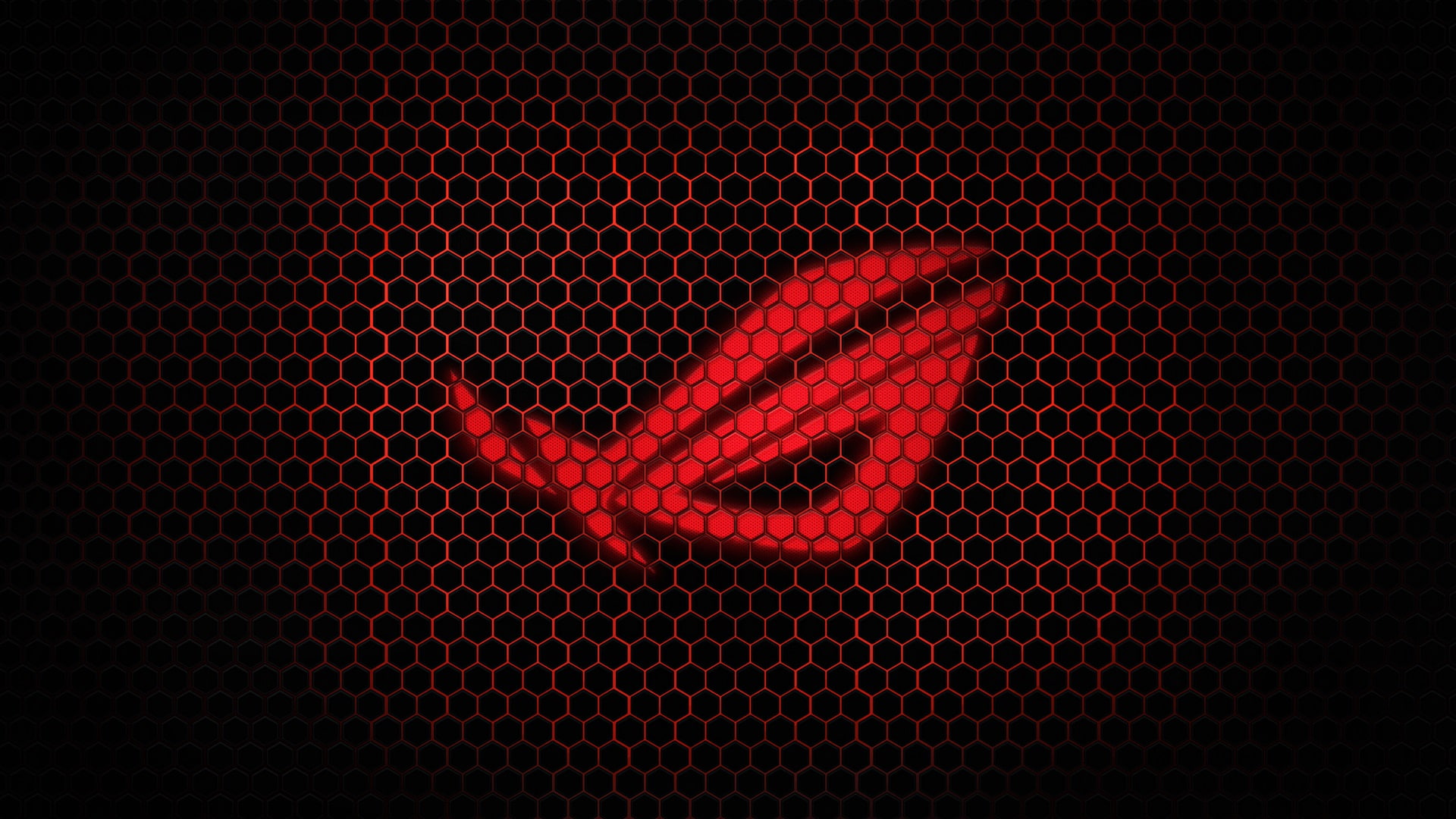 red Color, 1080P, asus Rog Hexagon, 1920x1080, HD Wallpaper