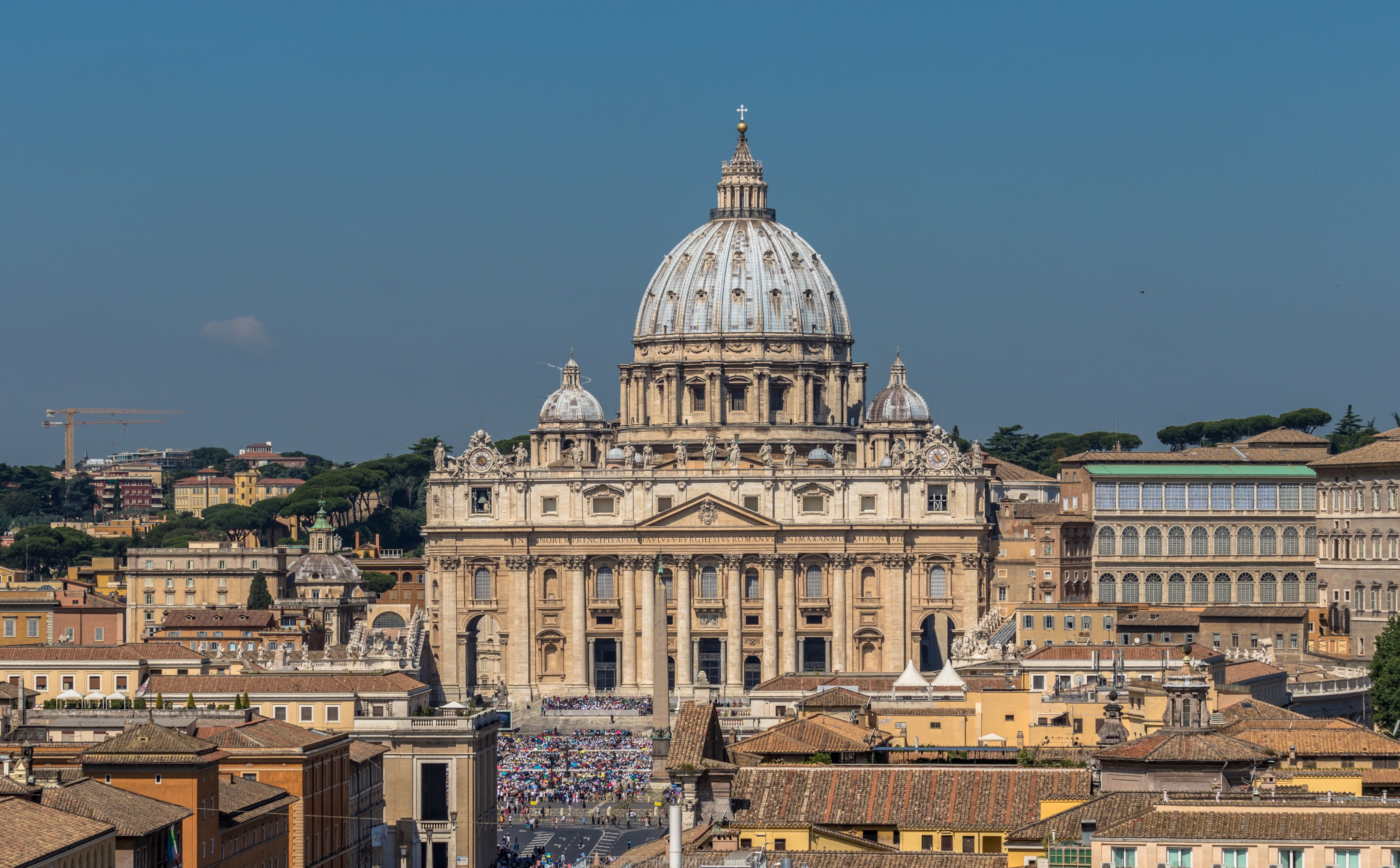 Italy, belief, tourism, 5K, dome, Europe, architecture, sky, vatikan, engelsburg, building exterior, travel destinations, the past, nature, cityscape, HD Wallpaper