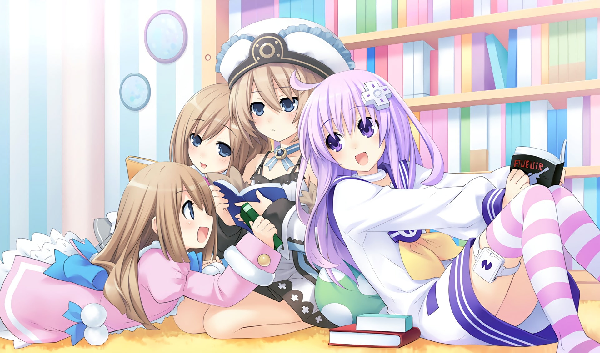 1080P, Ram (Hyperdimension Neptunia), Rom (Hyperdimension Neptunia), Nepgear (Hyperdimension Neptunia), Video Game, Hyperdimension Neptunia, Blanc (Hyperdimension, HD Wallpaper
