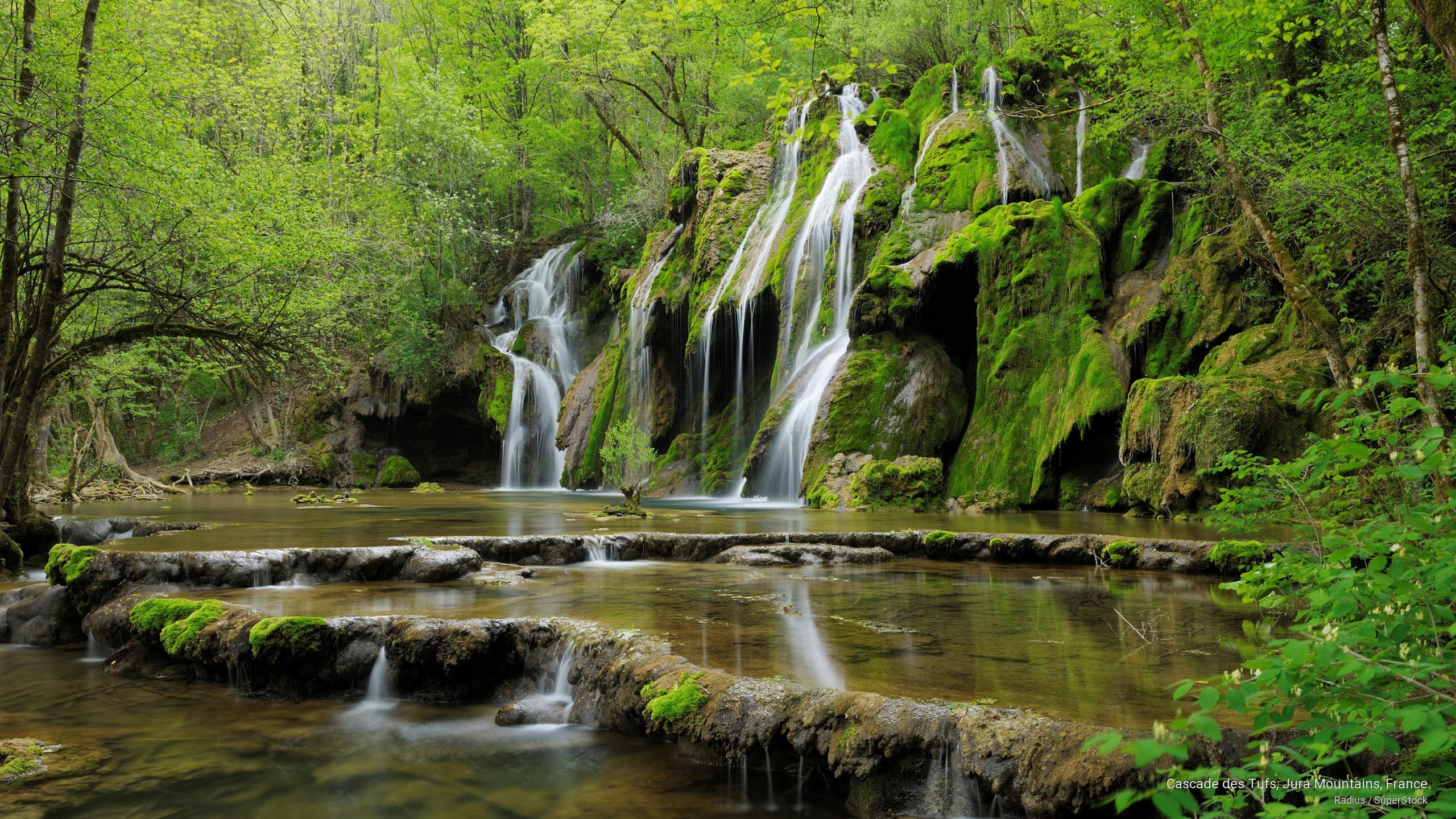 cascade, mountains, jura, tufs, Waterfalls, france, 2K, des, HD Wallpaper