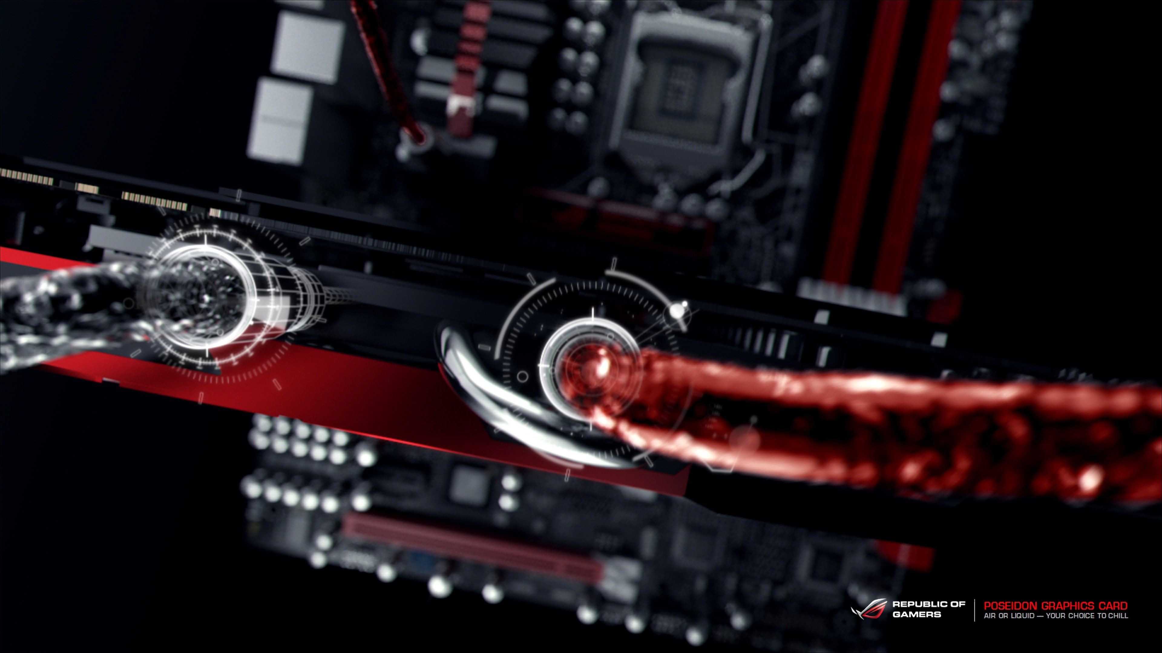 computer, water cooling, technology, graphics card, PC gaming, Republic of Gamers, 4K, HD Wallpaper