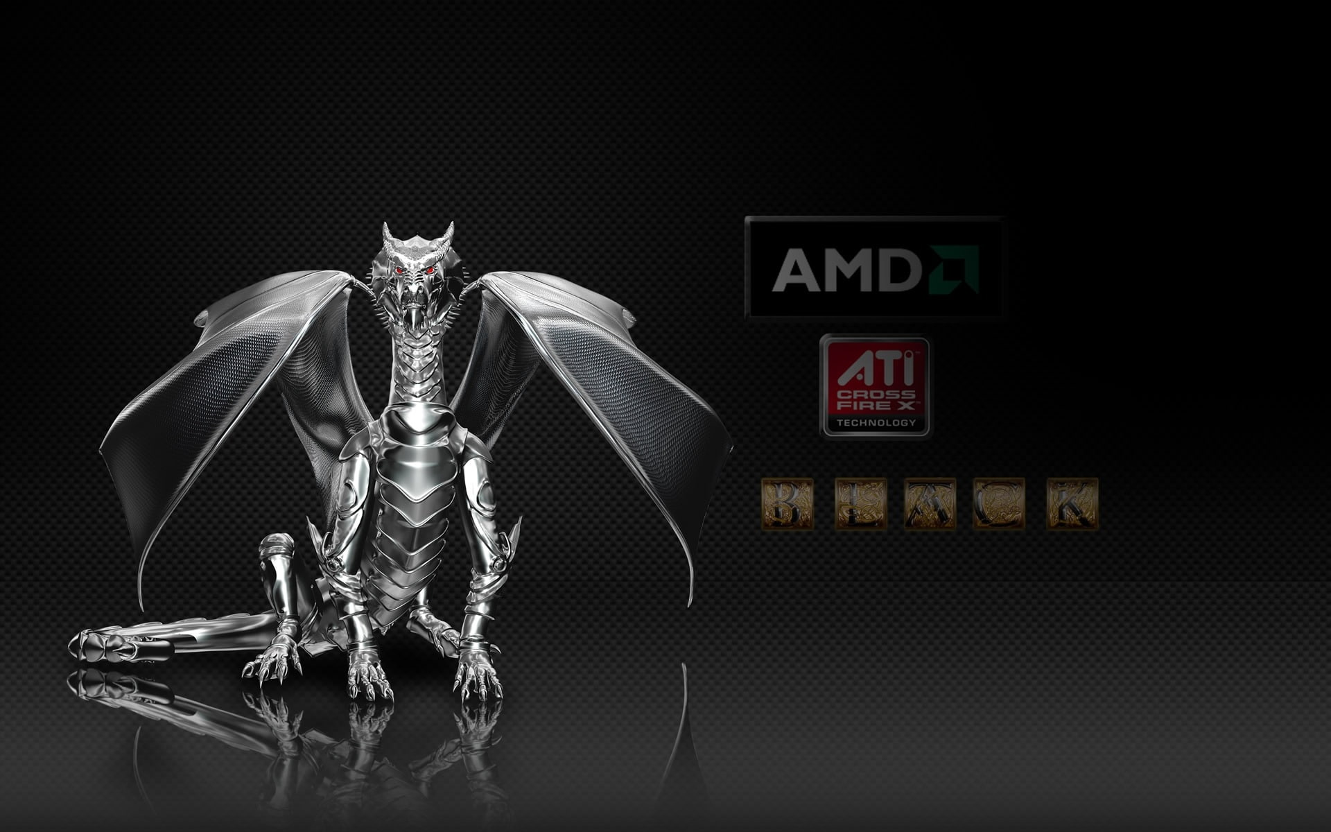 dragon, 1080P, amd, ati, black, ad, HD Wallpaper