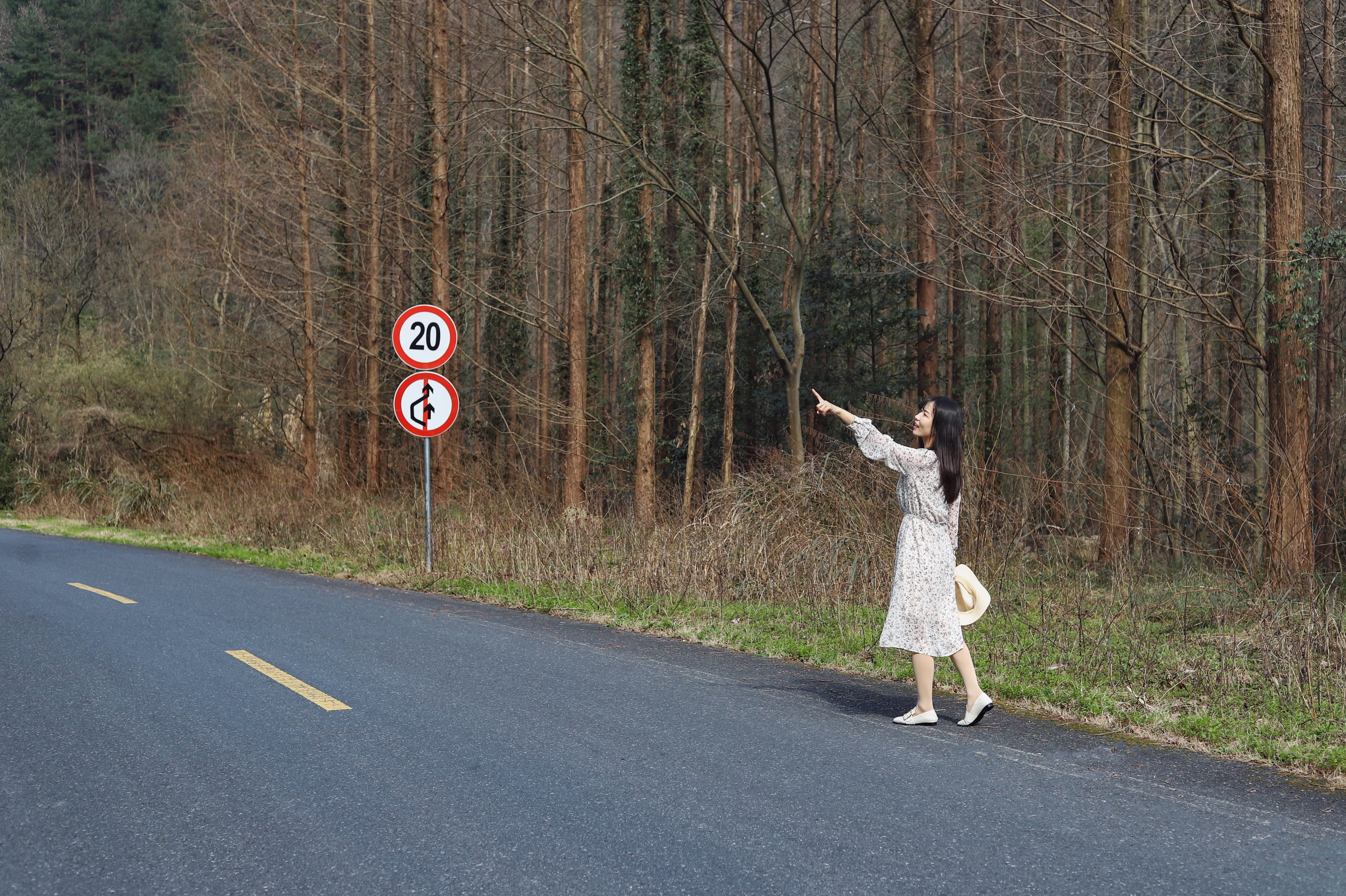 symbol, person, the way forward, highway, warning sign, airplane, 5K, sign, full length, road sign, woman, rear view, shoe, surrounded, pedestrian, communication, HD Wallpaper