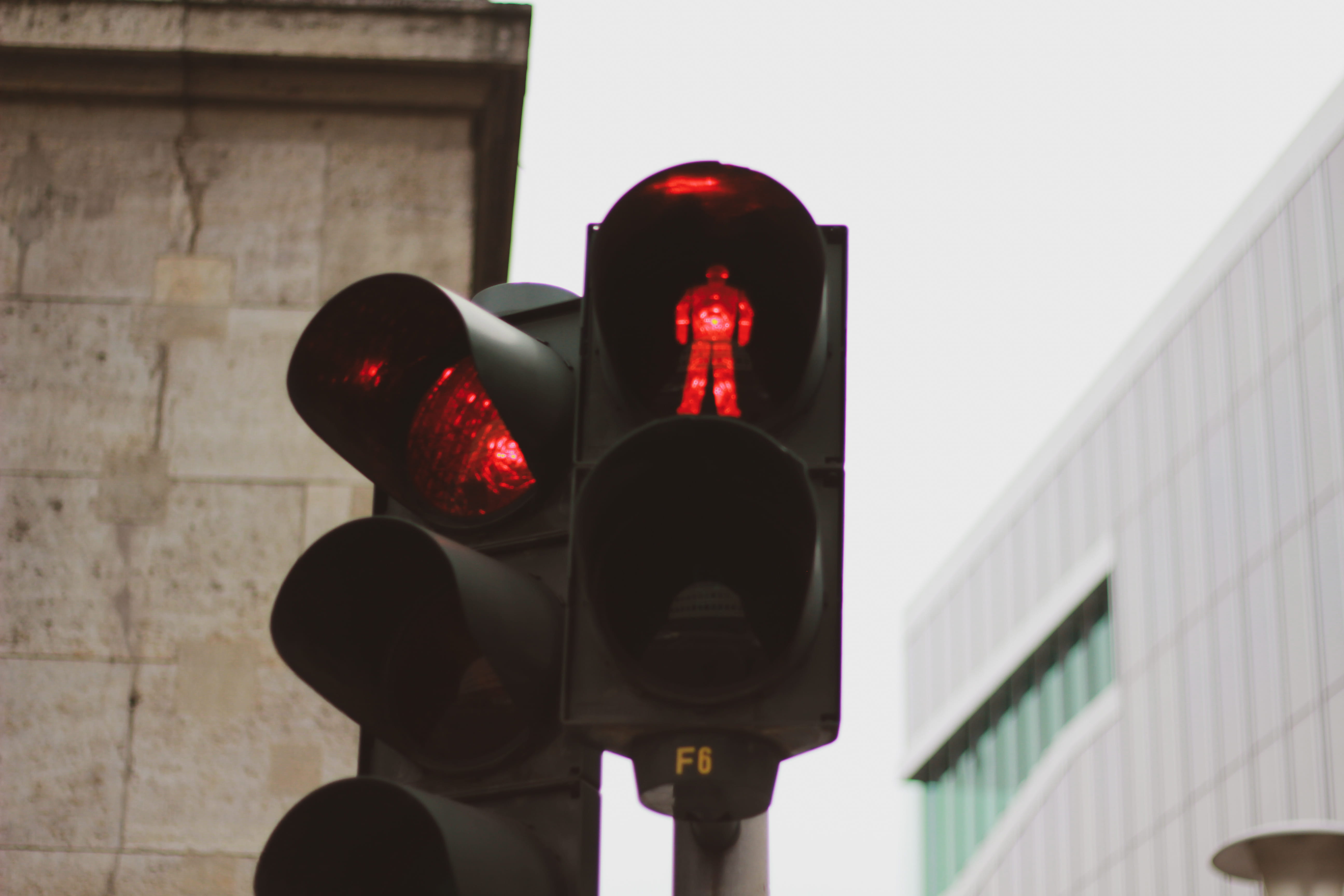urban, stoplight, symbol, red, road sign, illuminated, road, stop, berlin, street photography, low angle view, architecture, travel, red light, intersection, HD Wallpaper