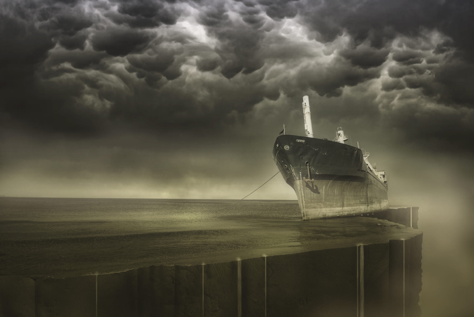 sky, ship, Ozkan Durakoglu, 1080P, digital art, vehicle, HD Wallpaper