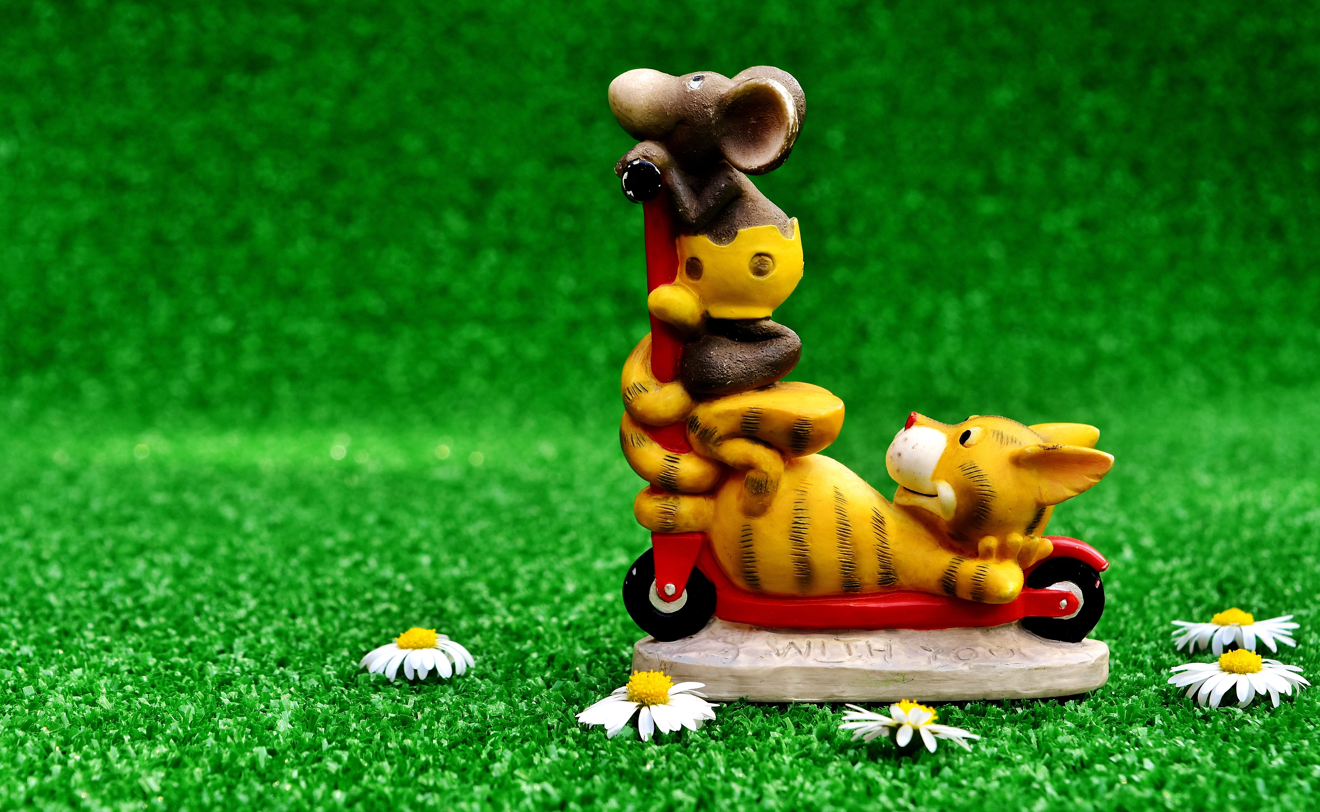 toy, Fun, greeting, ape, funny, grass, animal themes, creativity, representation, nature, green color, easter egg, Roller, animal, plant, celebration, card congratulations, HD Wallpaper
