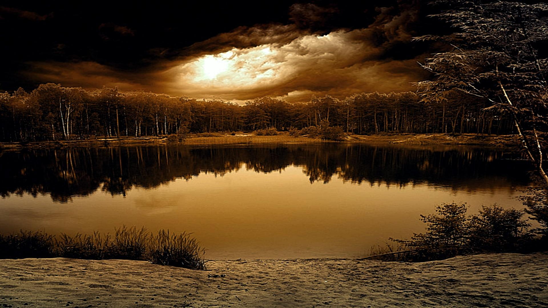 ending, night, 1080P, lovely, beauty, cool, 3d and abstract, amazing, never, HD Wallpaper