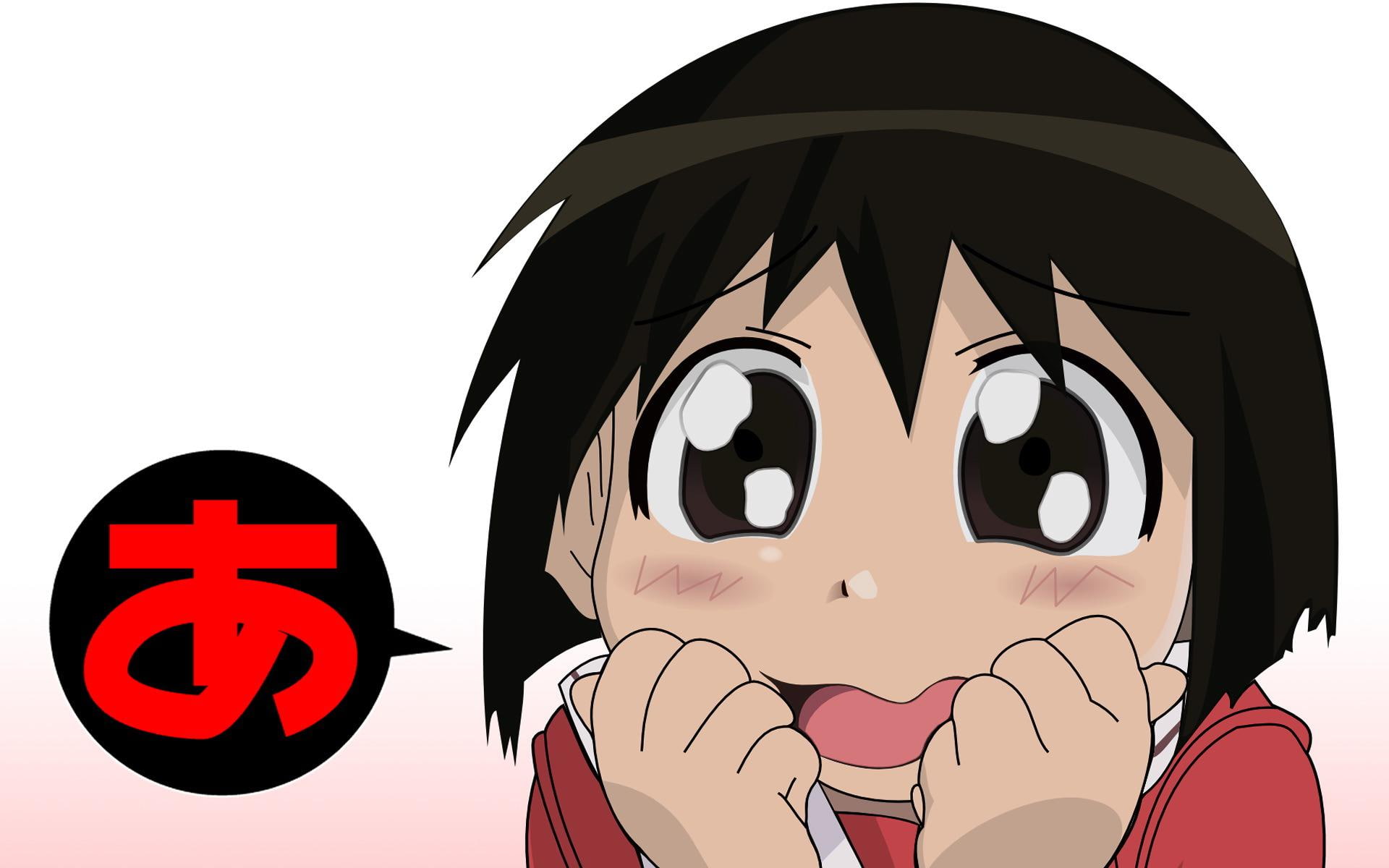 wearing, woman, red, 1080P, daioh, azumanga daioh, azumanga, 1920x1200, shirt, character, cartoon, kaori, anime, HD Wallpaper