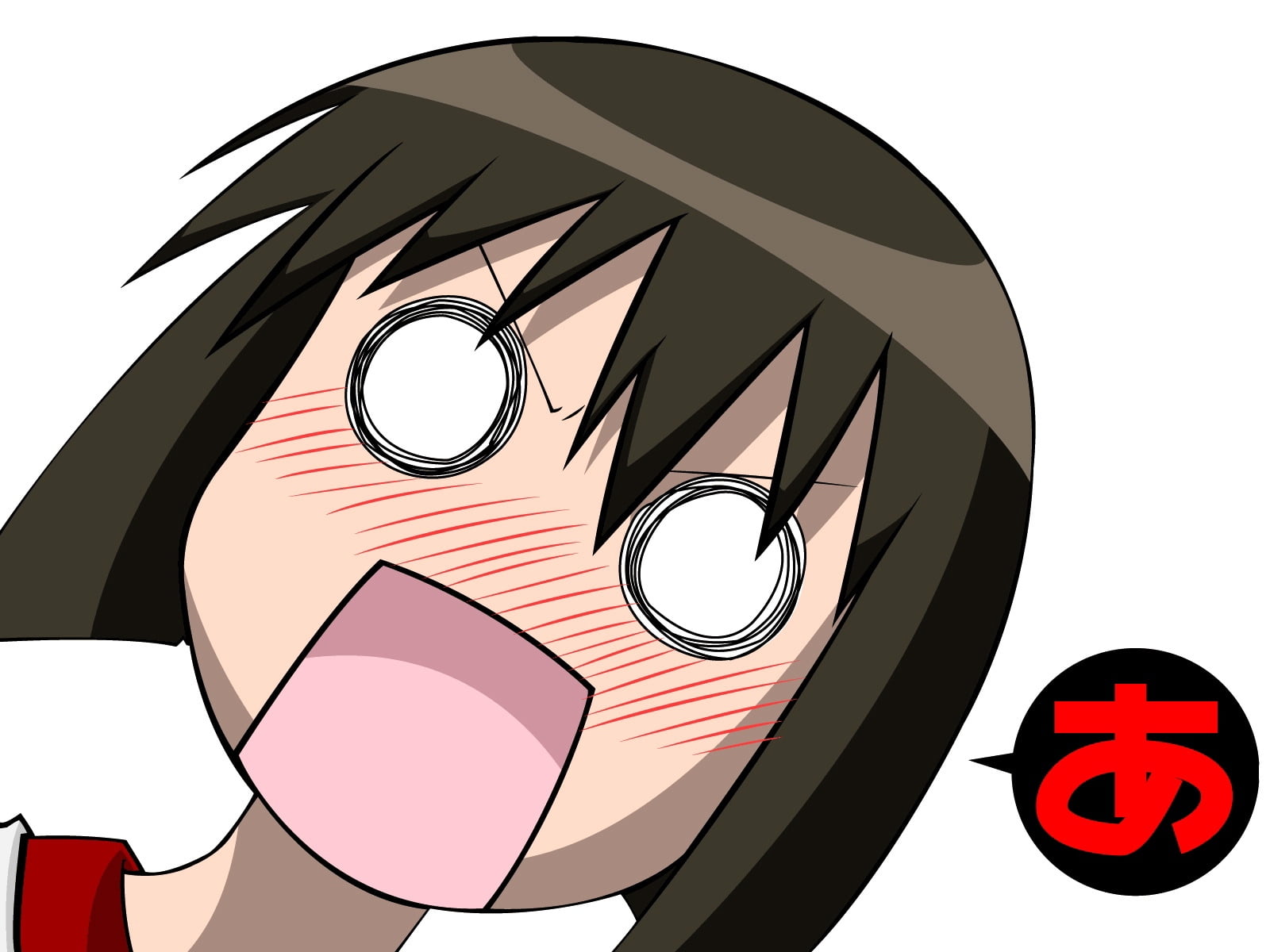 illustration, illuminated, people, indoors, blush, red, azumanga daioh, backgrounds, pattern, vector, close-up, black, facial Expression, art and craft, HD Wallpaper