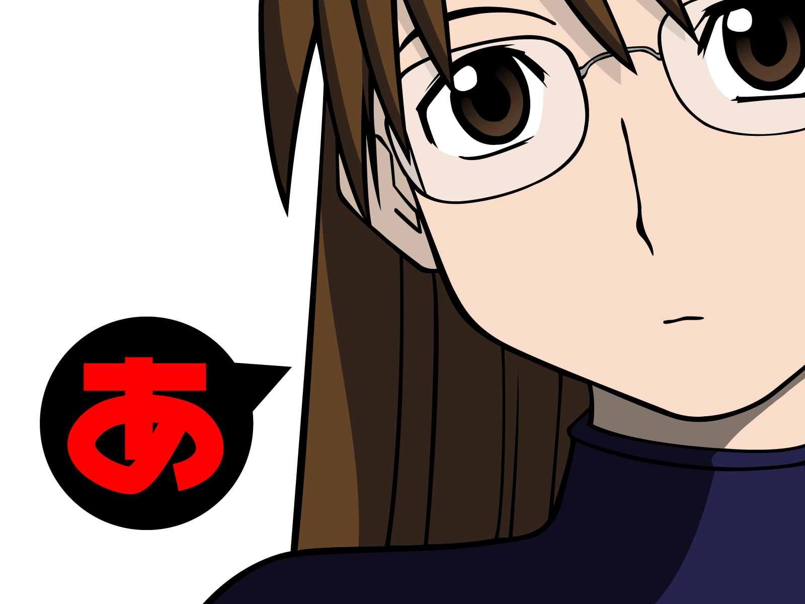 sky, haired, close-up, azumanga daioh, white background, food and drink, human representation, creativity, glasses, design, representation, still life, HD Wallpaper