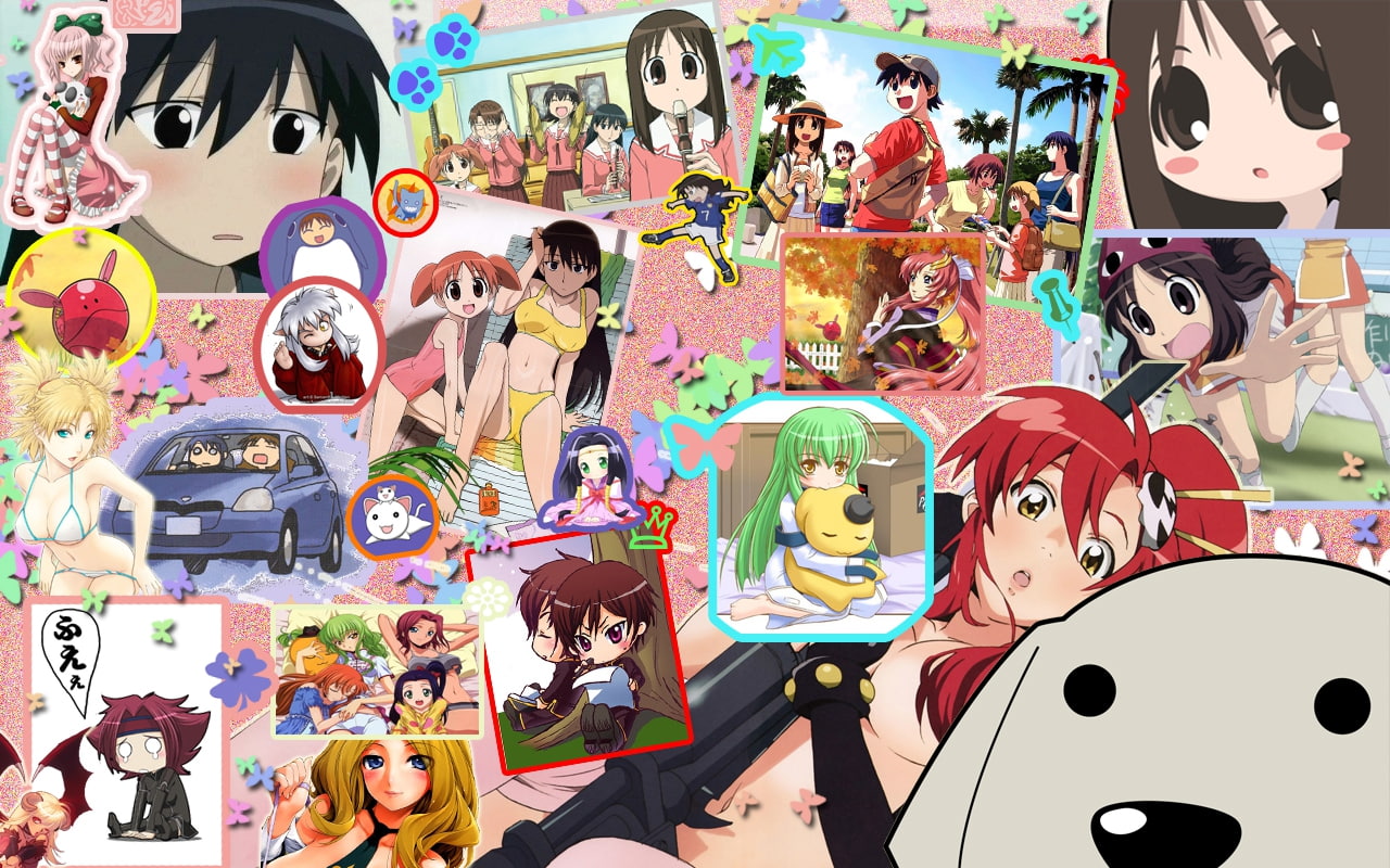 Tengen Toppa Gurren Lagann, x, daioh, osaka, art, azumanga, temari, hd, gurren, lagann, anime, tengen, toppa, 720P, azumanga daioh, HD Wallpaper